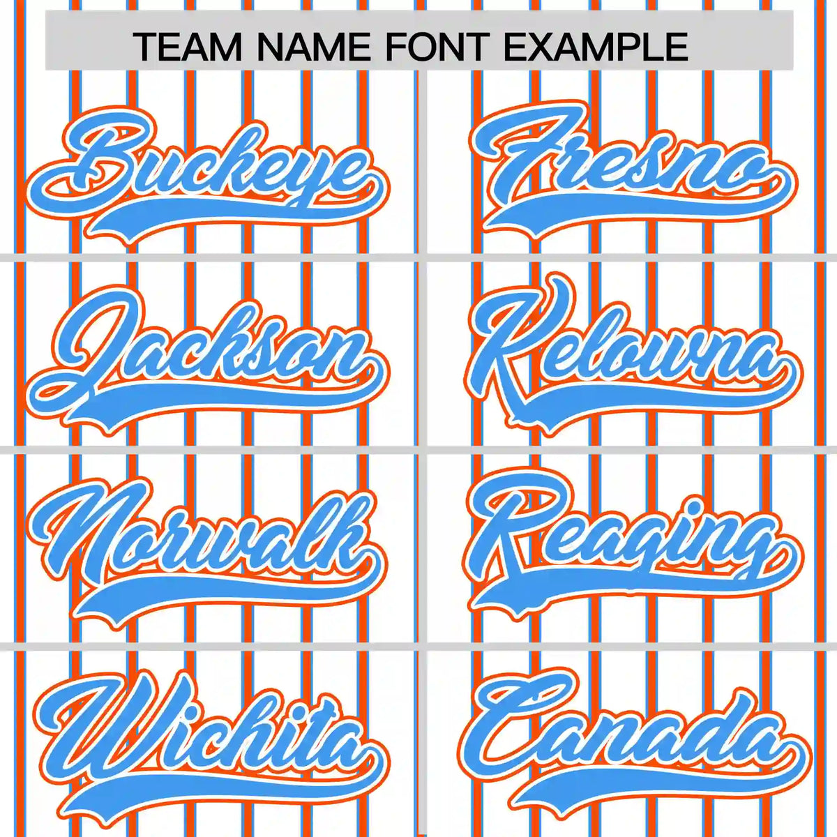 Custom White Powder Blue-Orange Pinstripe Pattern Design Performance T-Shirt