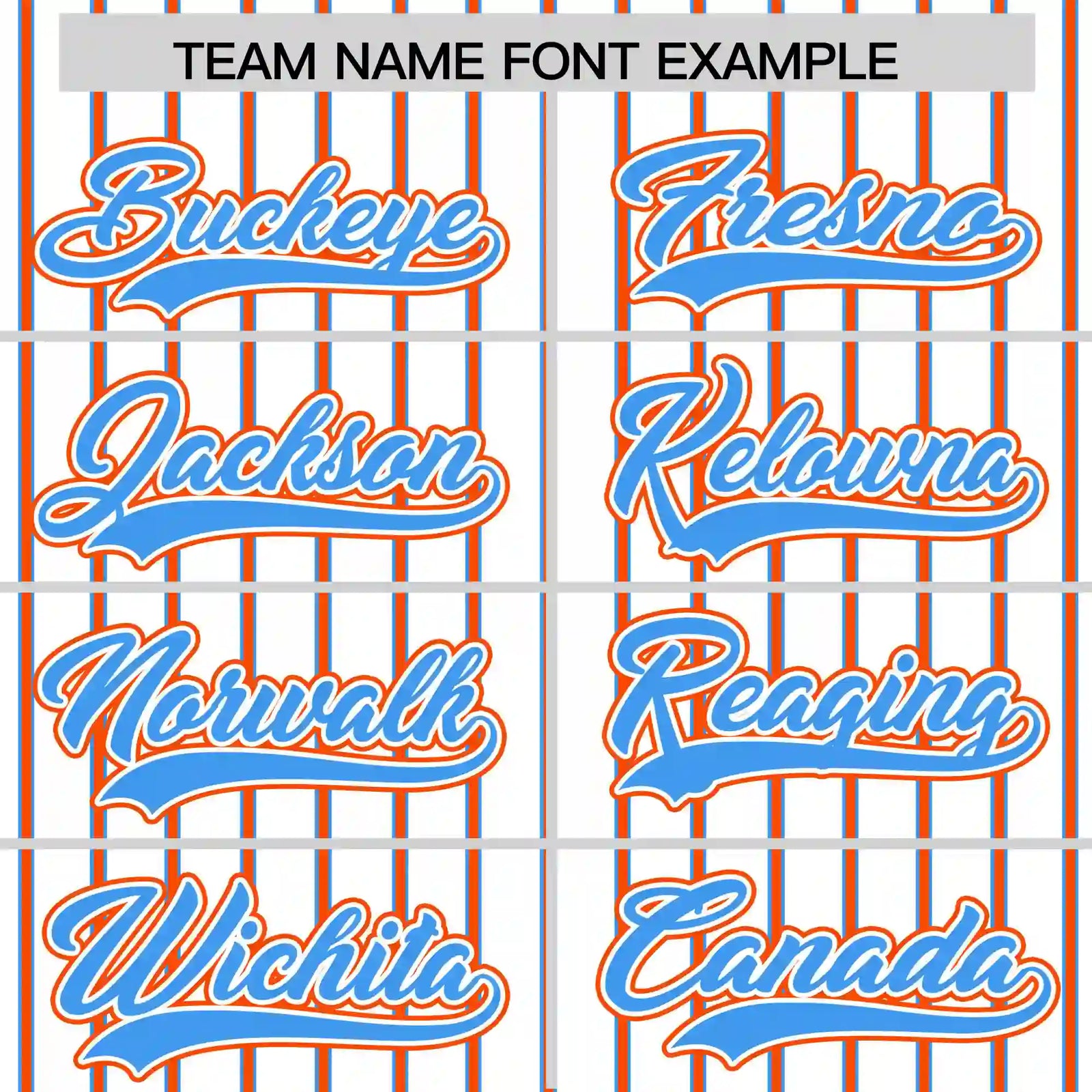 Custom White Powder Blue-Orange Pinstripe Pattern Design Performance T-Shirt