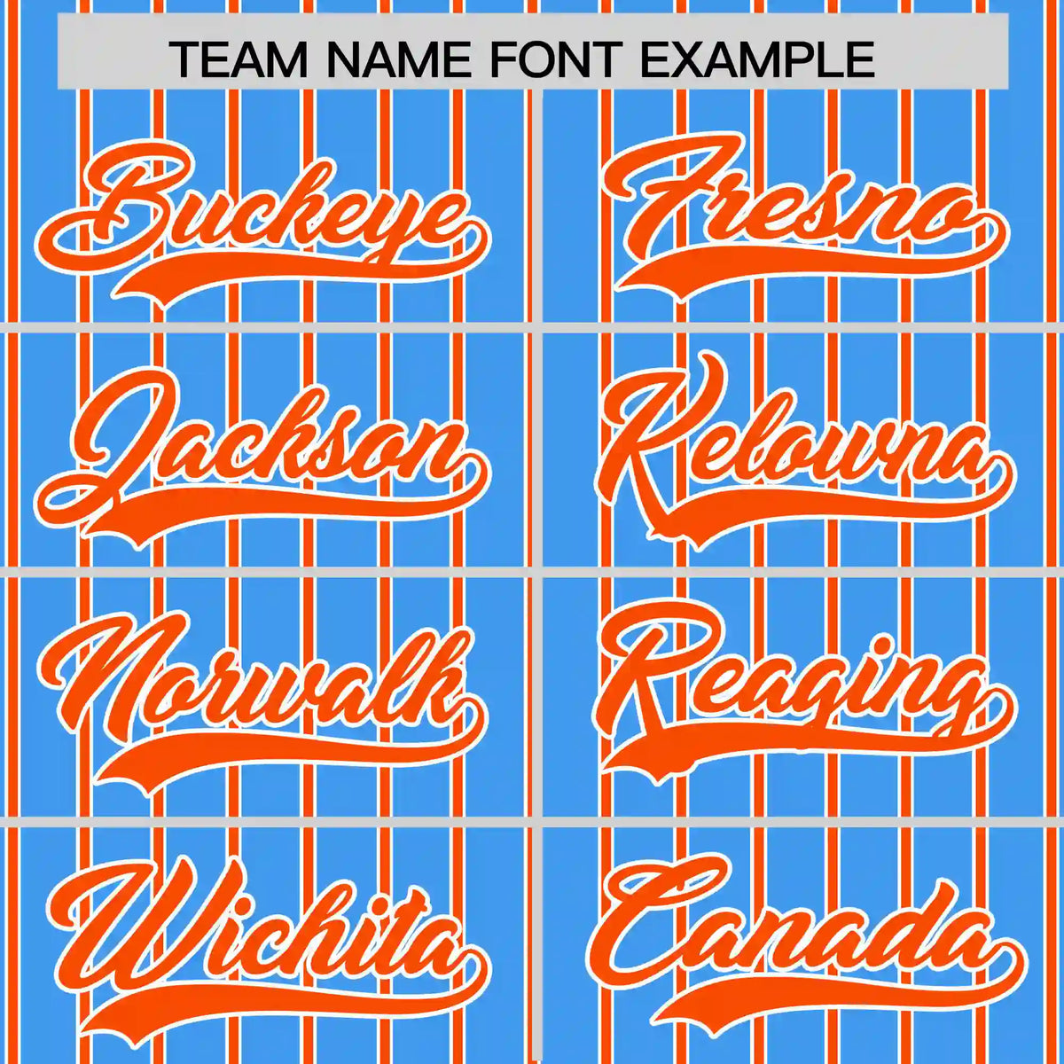 Custom Powder Blue White-Orange Pinstripe Pattern Design Performance T-Shirt