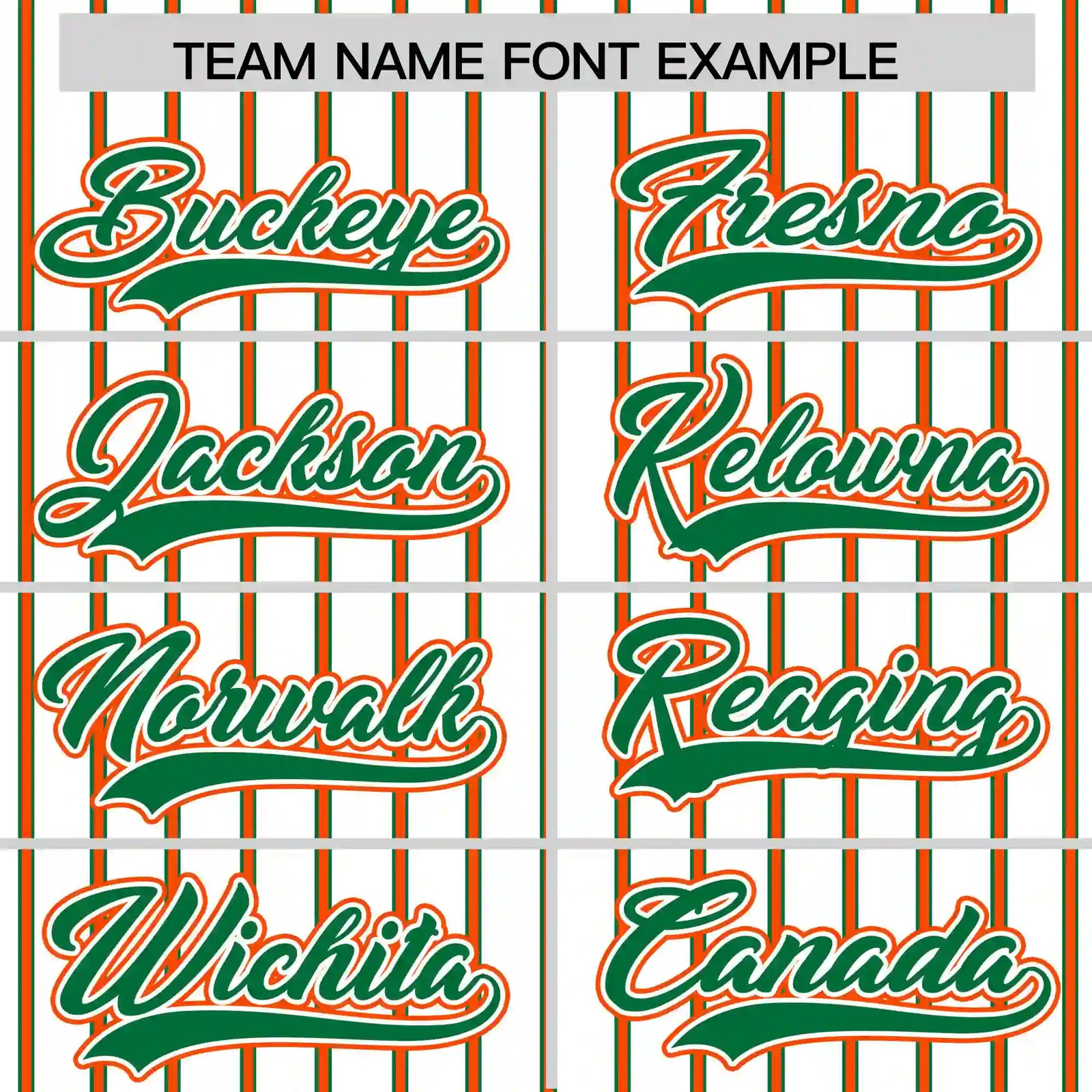 Custom White Kelly Green-Orange Pinstripe Pattern Design Performance T-Shirt