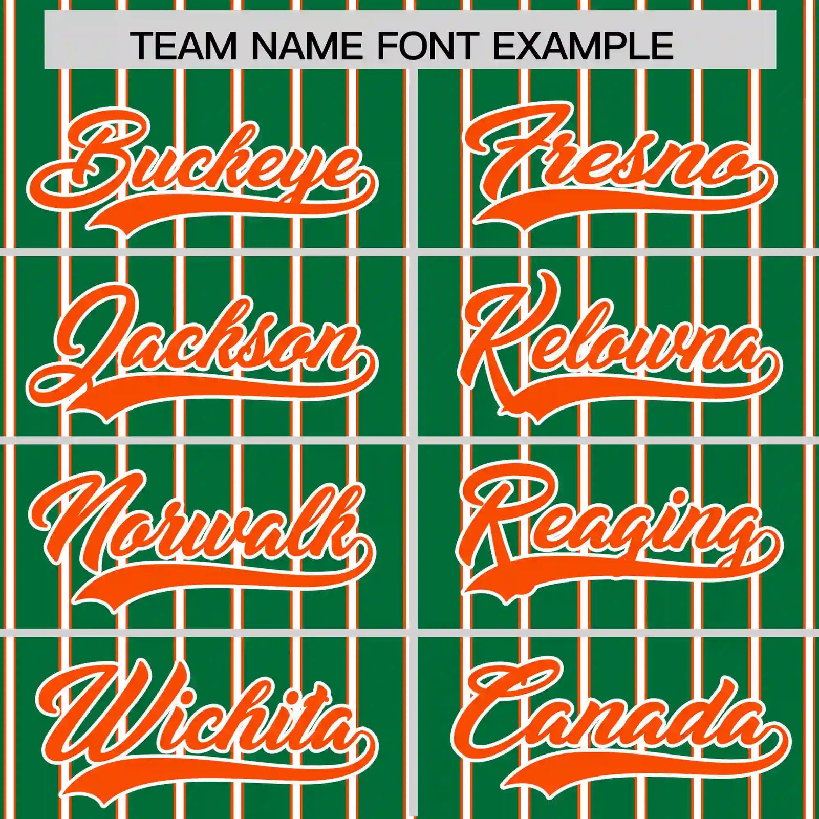 Custom Kelly Green White-Orange Pinstripe Pattern Design Performance T-Shirt