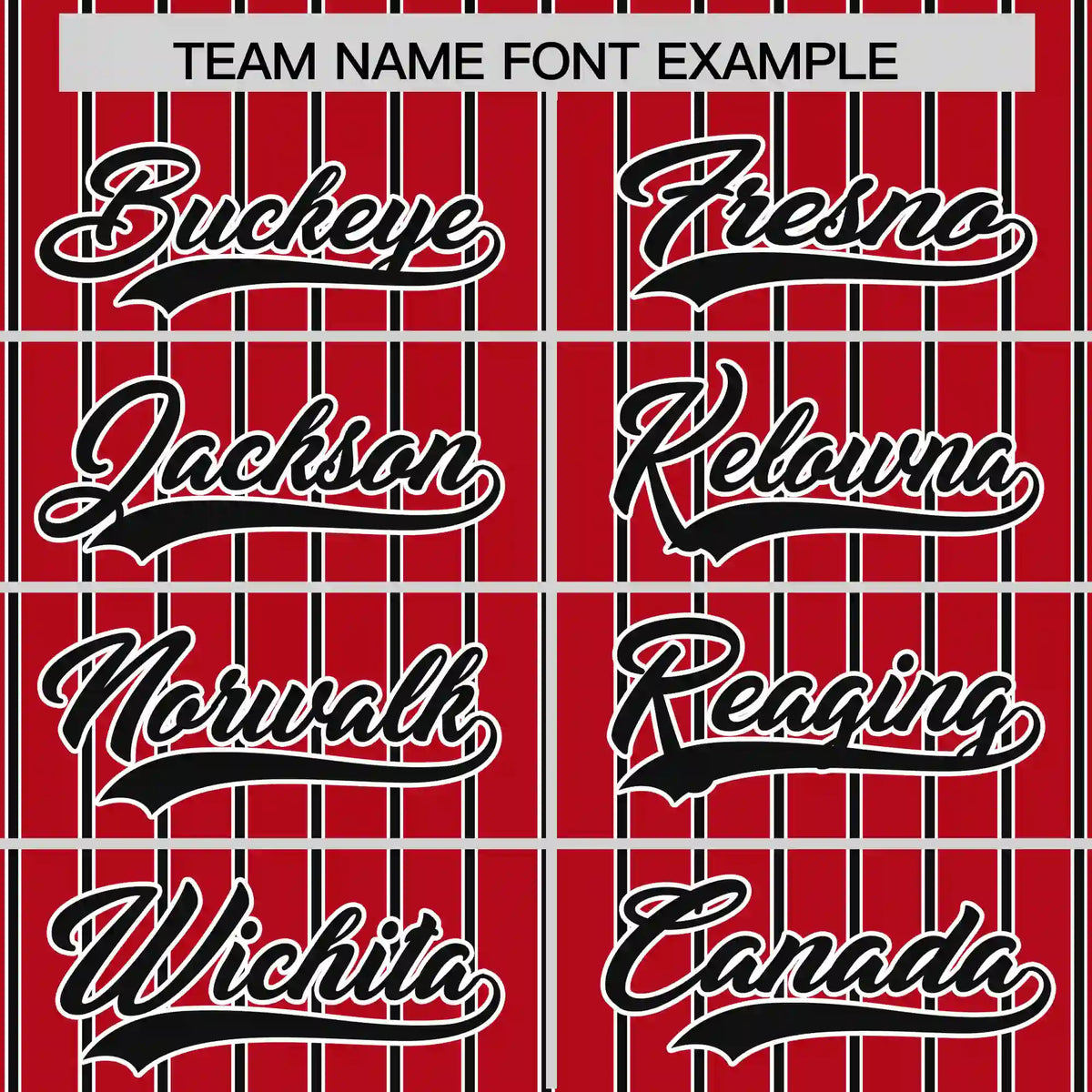 Custom Red White-Black Pinstripe Pattern Design Performance T-Shirt