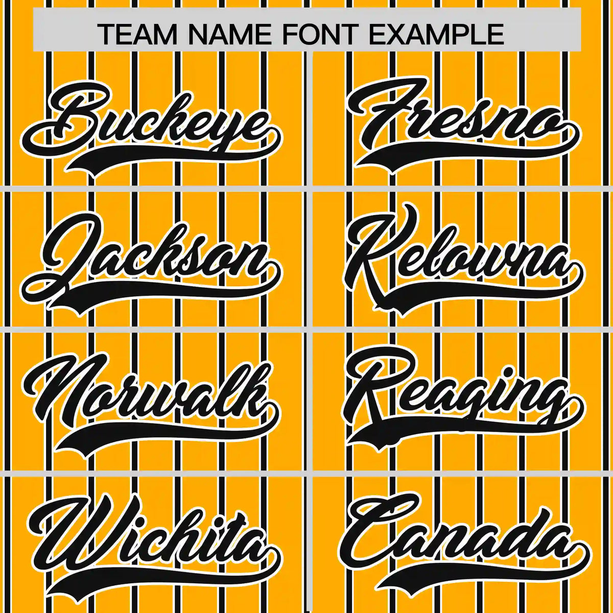 Custom Yellow White-Black Pinstripe Pattern Design Performance T-Shirt