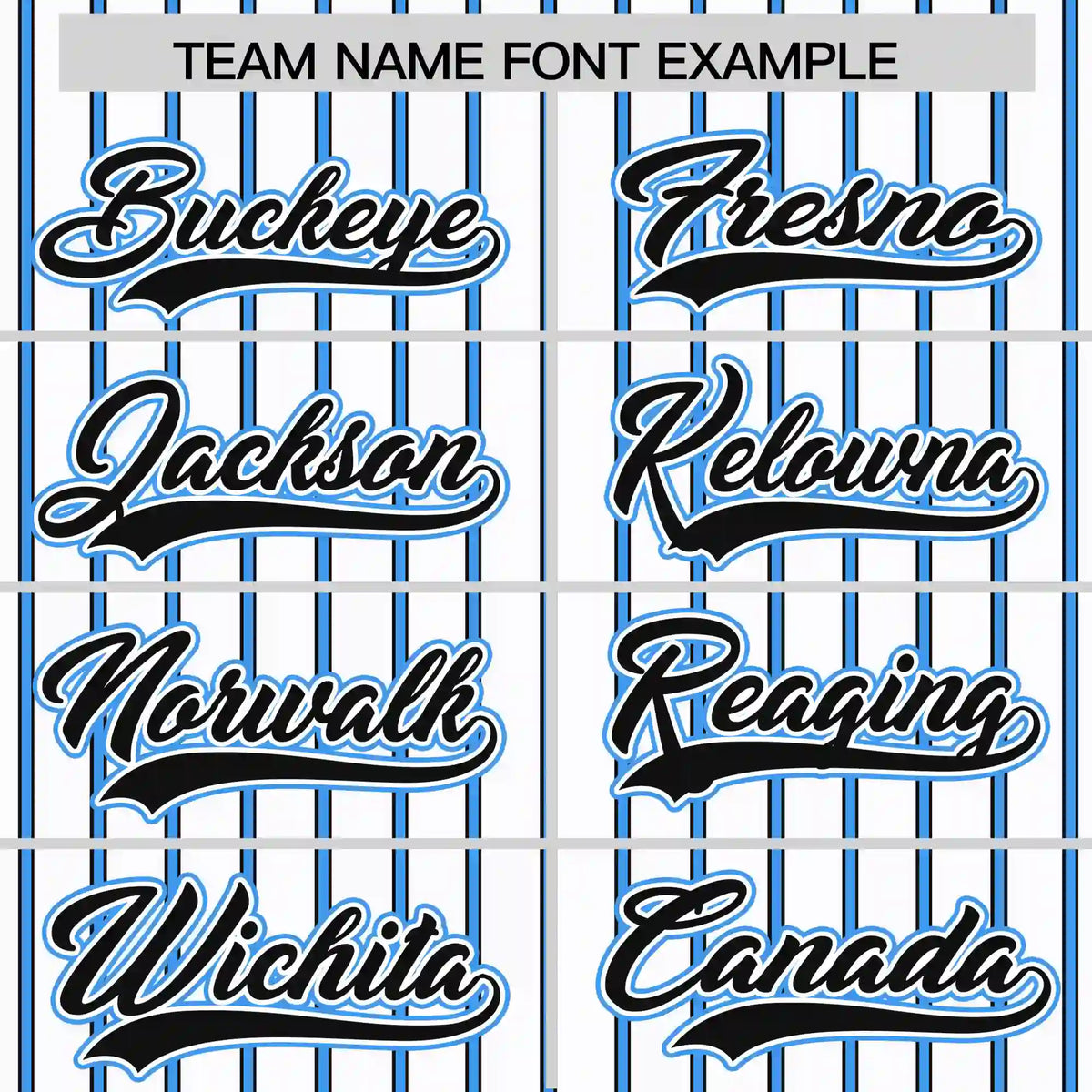 Custom White Powder Blue-Black Pinstripe Pattern Design Performance T-Shirt