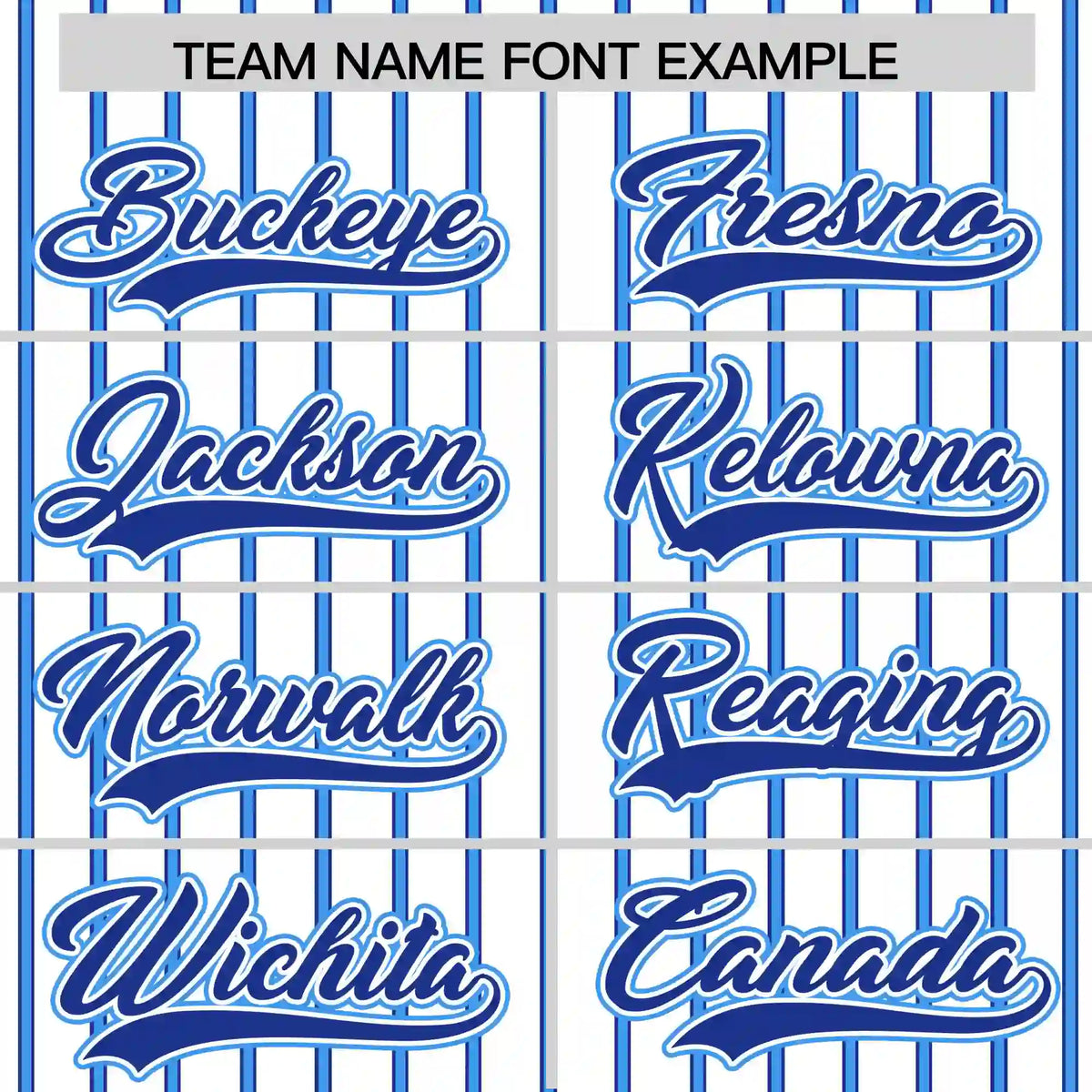Custom White Royal Blue-Powder Blue Pinstripe Pattern Design Performance T-Shirt