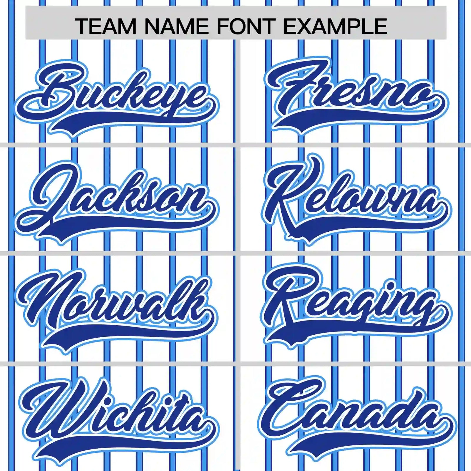 Custom White Royal Blue-Powder Blue Pinstripe Pattern Design Performance T-Shirt
