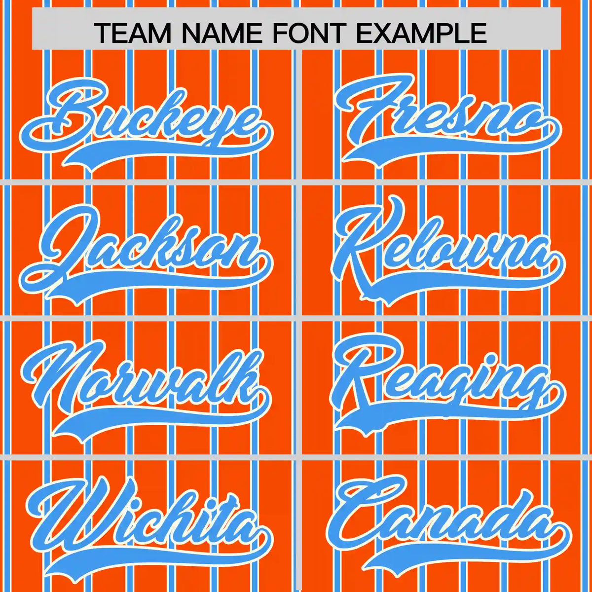 Custom Orange White-Powder Blue Pinstripe Pattern Design Performance T-Shirt