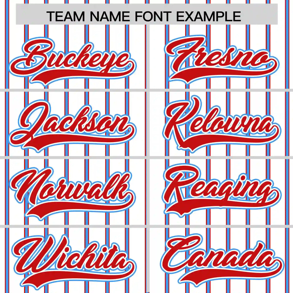 Custom White Red-Powder Blue Pinstripe Pattern Design Performance T-Shirt