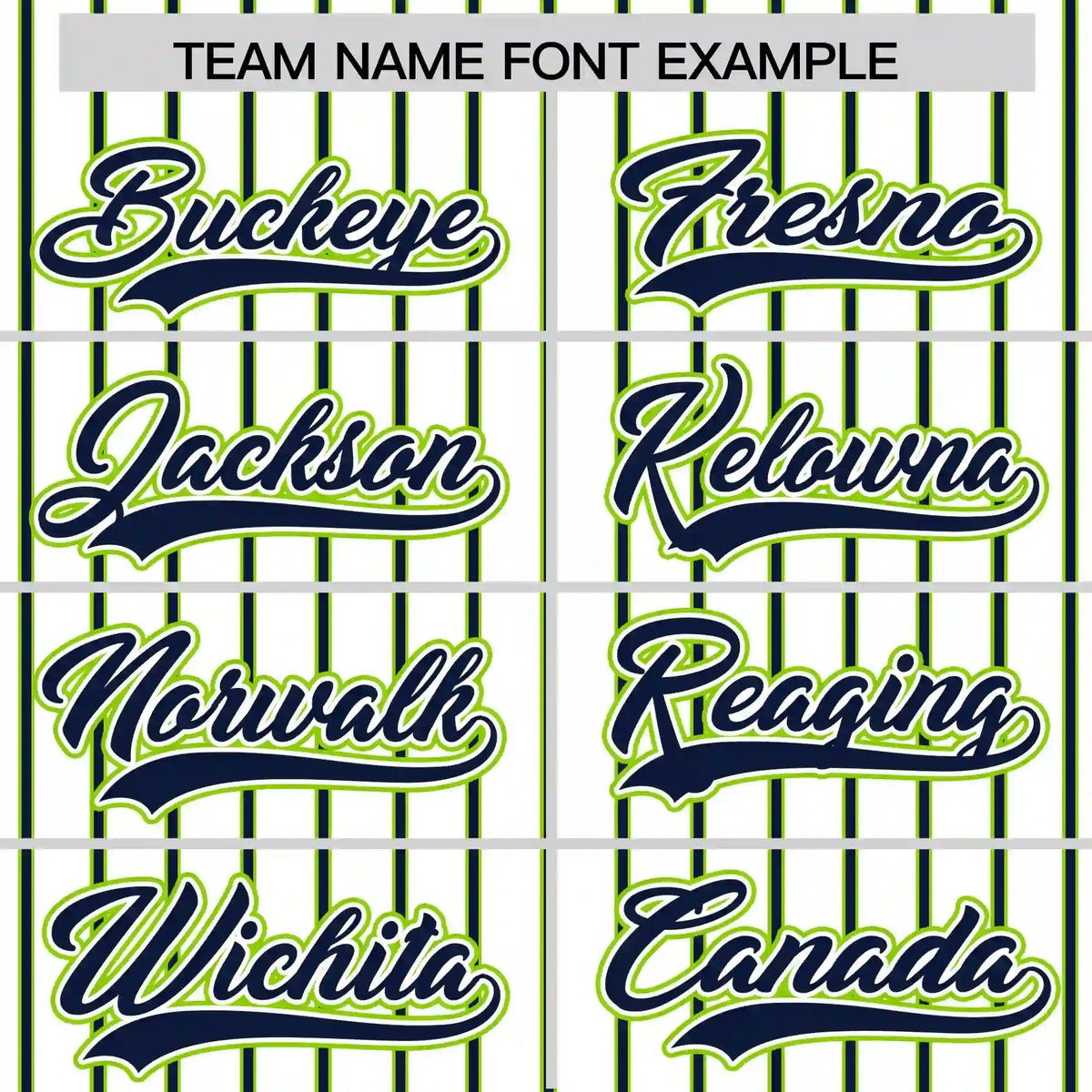 Custom White Neon Green-Navy Pinstripe Pattern Design Performance T-Shirt