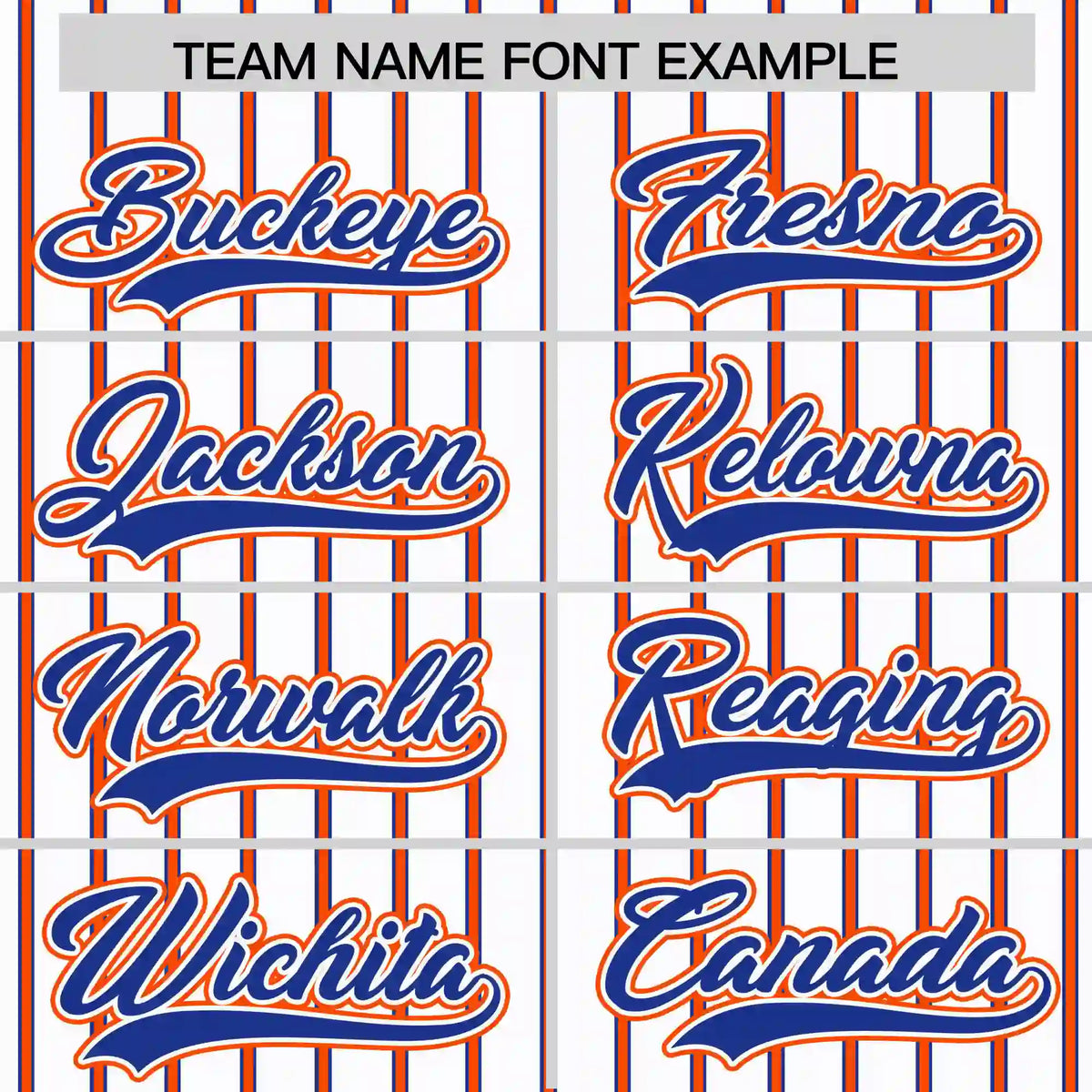 Custom White Orange-Royal Blue Pinstripe Pattern Design Performance T-Shirt