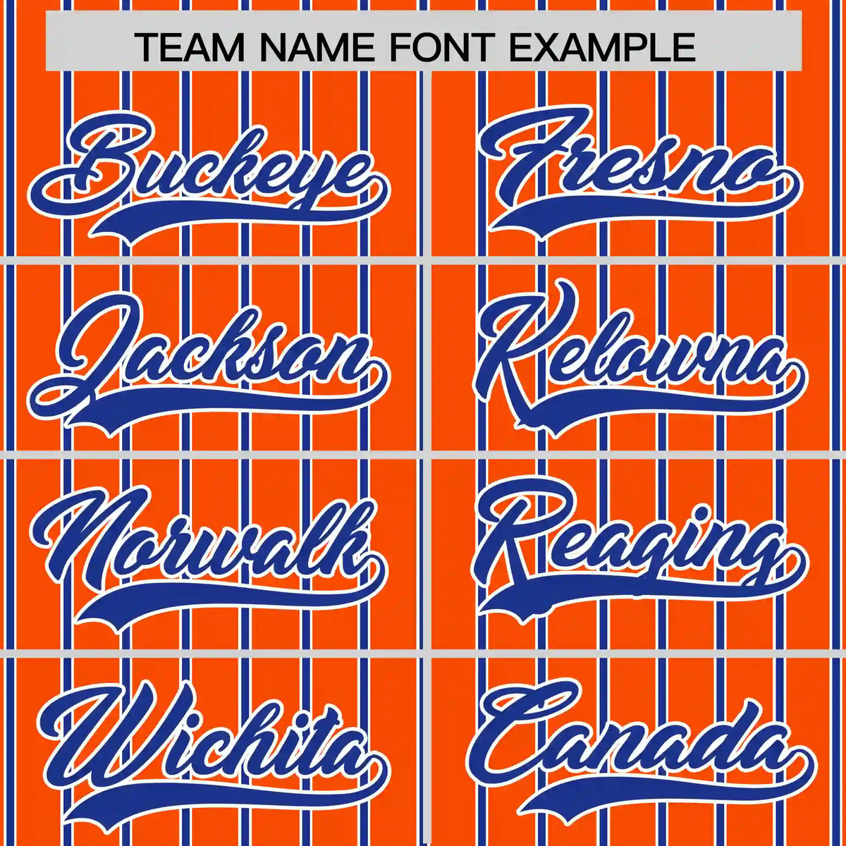 Custom Orange White-Royal Blue Pinstripe Pattern Design Performance T-Shirt