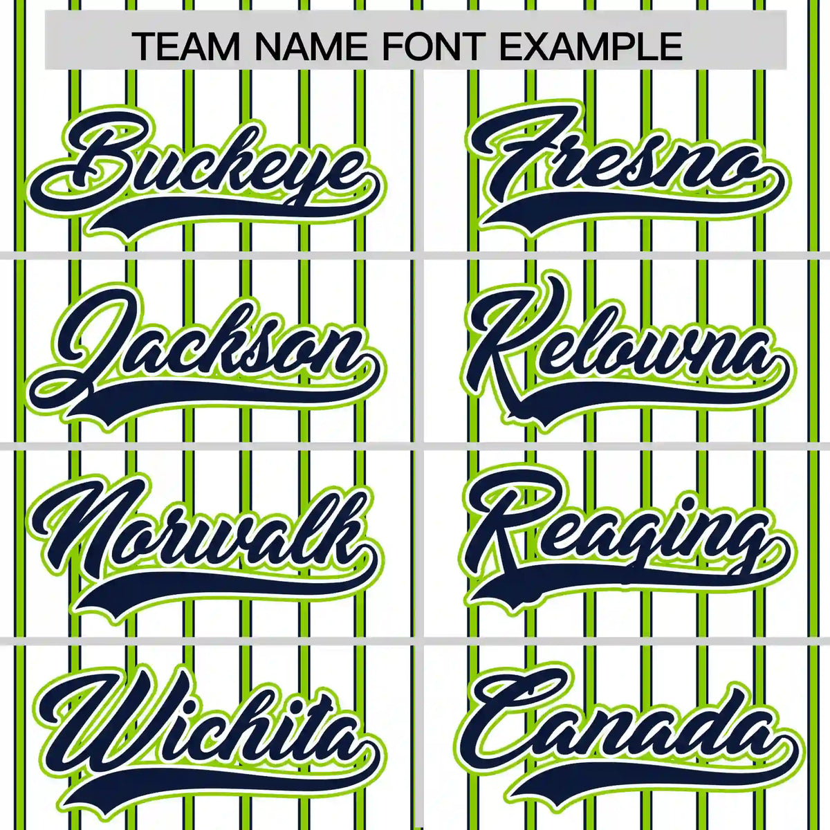 Custom White Navy-Neon Green Pinstripe Pattern Design Performance T-Shirt