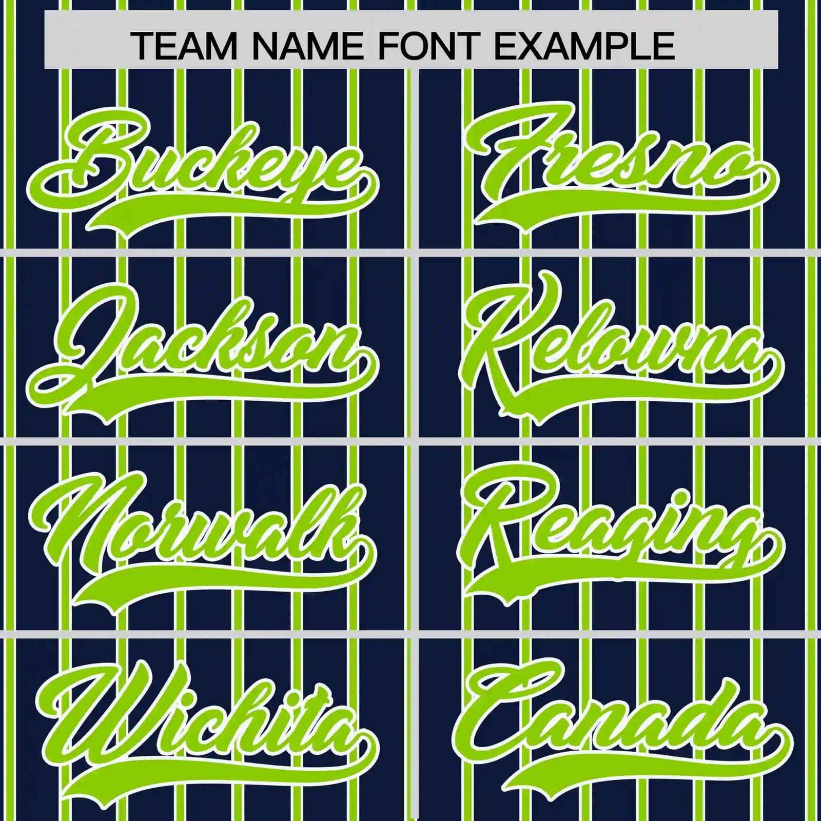 Custom Navy White-Neon Green Pinstripe Pattern Design Performance T-Shirt