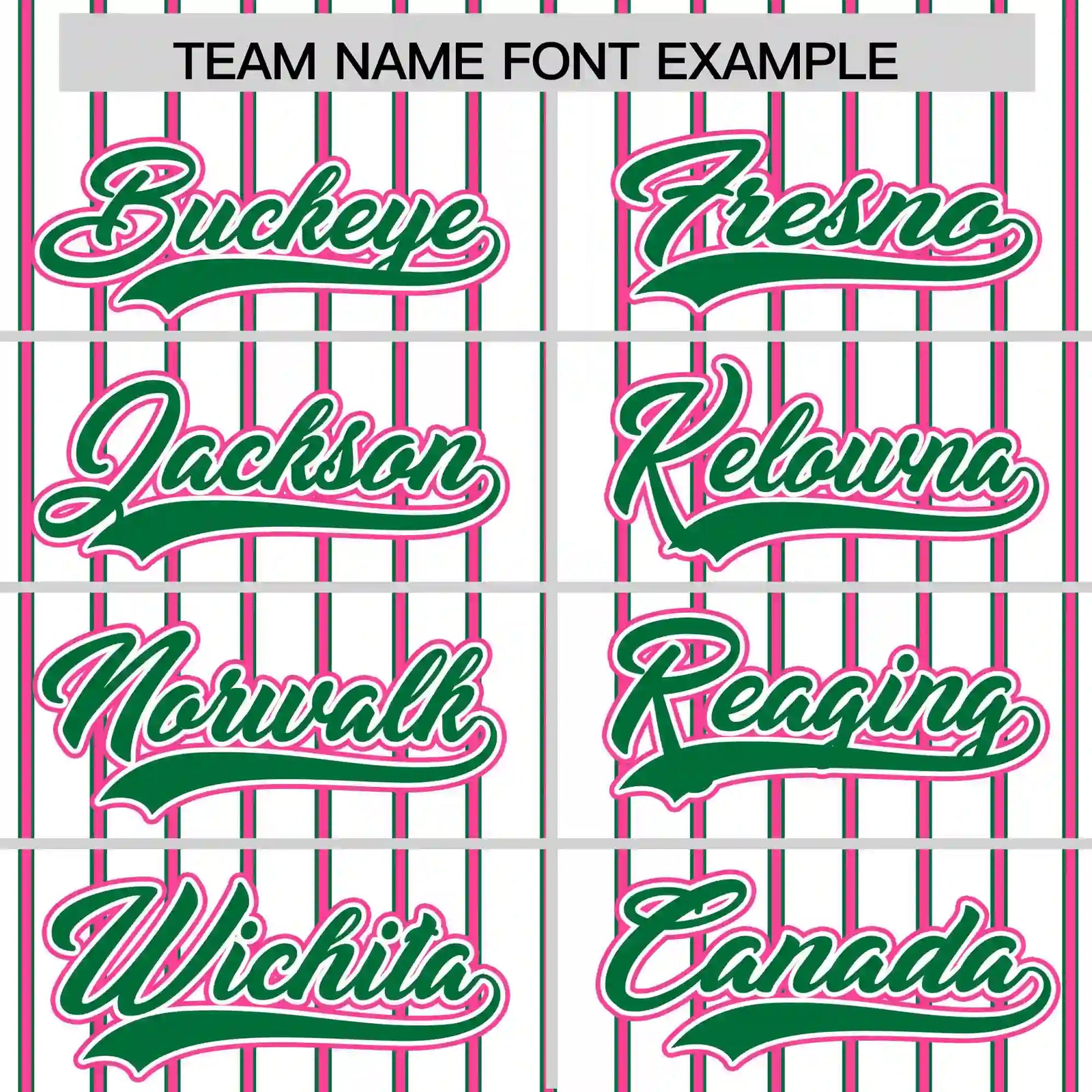 Custom White Kelly Green-Pink Pinstripe Pattern Design Performance T-Shirt