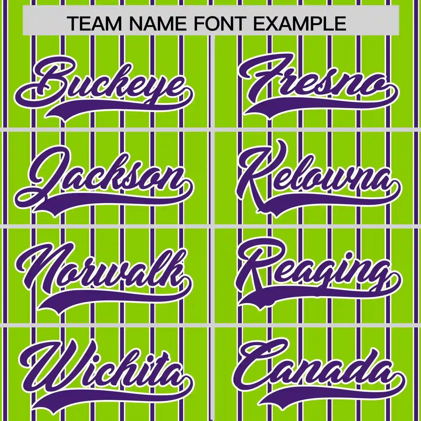 Custom Neon Green White-Purple Pinstripe Pattern Design Performance T-Shirt