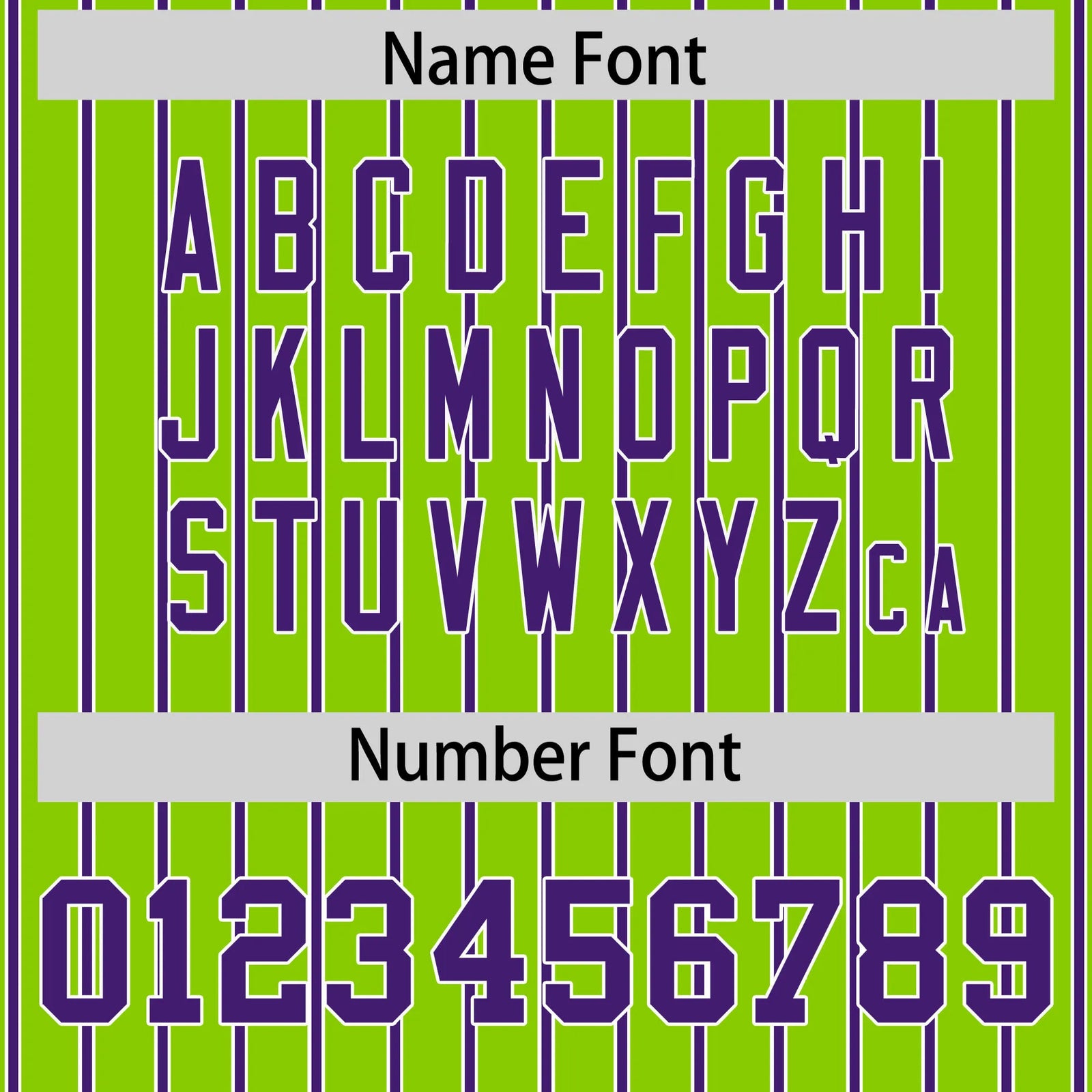 Custom Neon Green White-Purple Pinstripe Pattern Design Performance T-Shirt