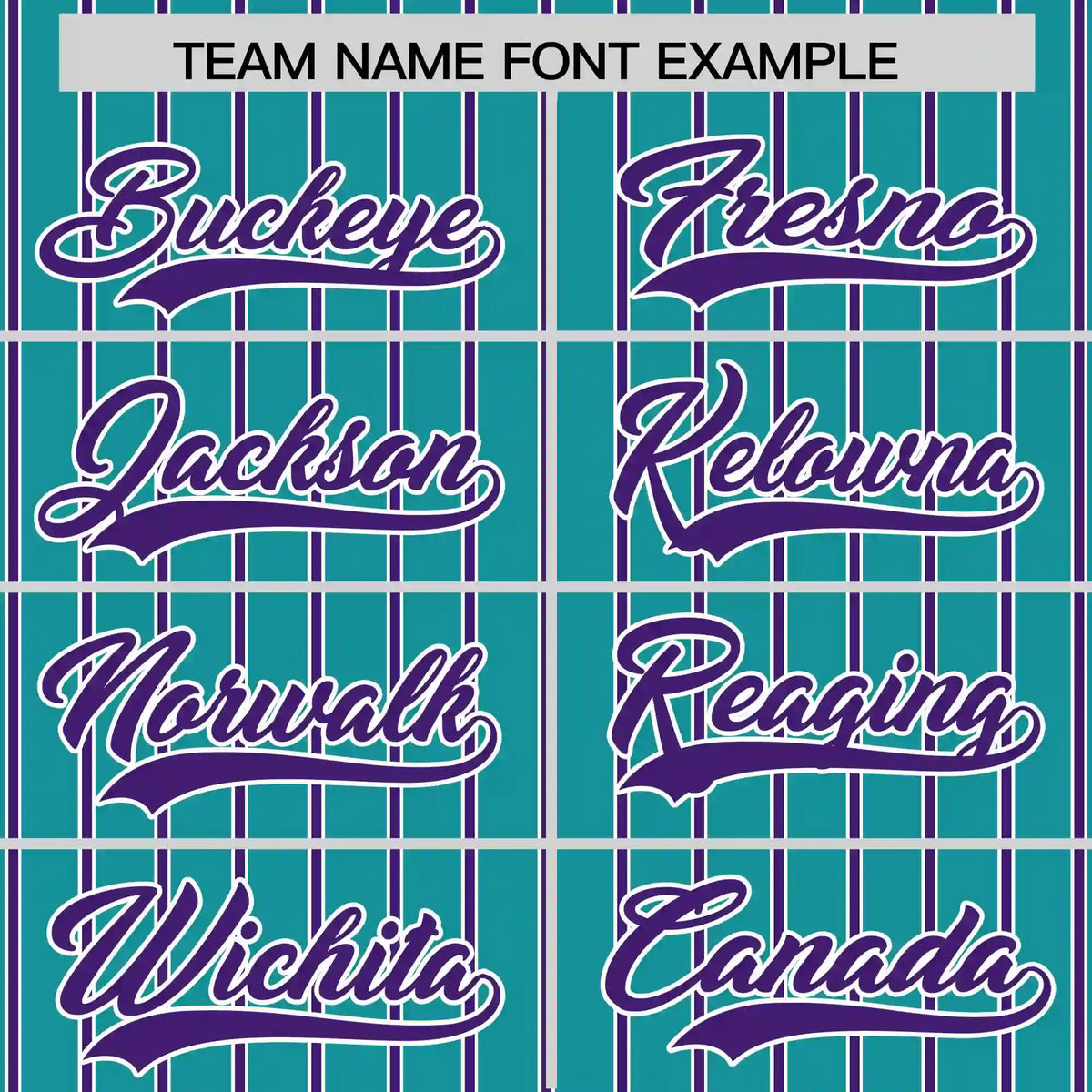 Custom Aqua White-Purple Pinstripe Pattern Design Performance T-Shirt