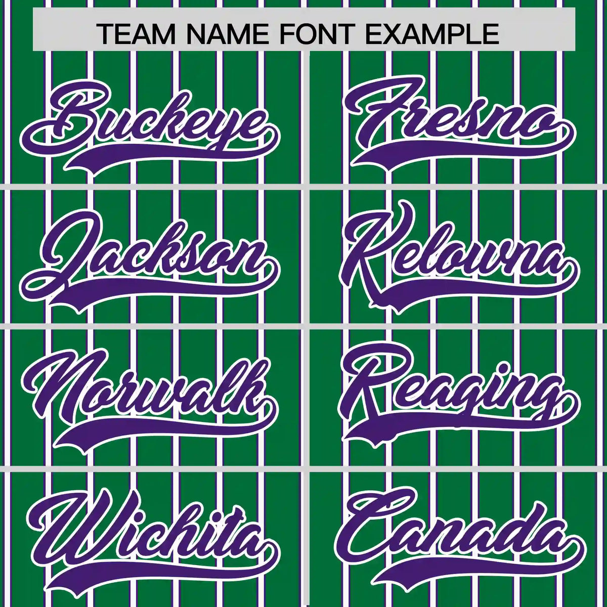 Custom Kelly Green White-Purple Pinstripe Pattern Design Performance T-Shirt