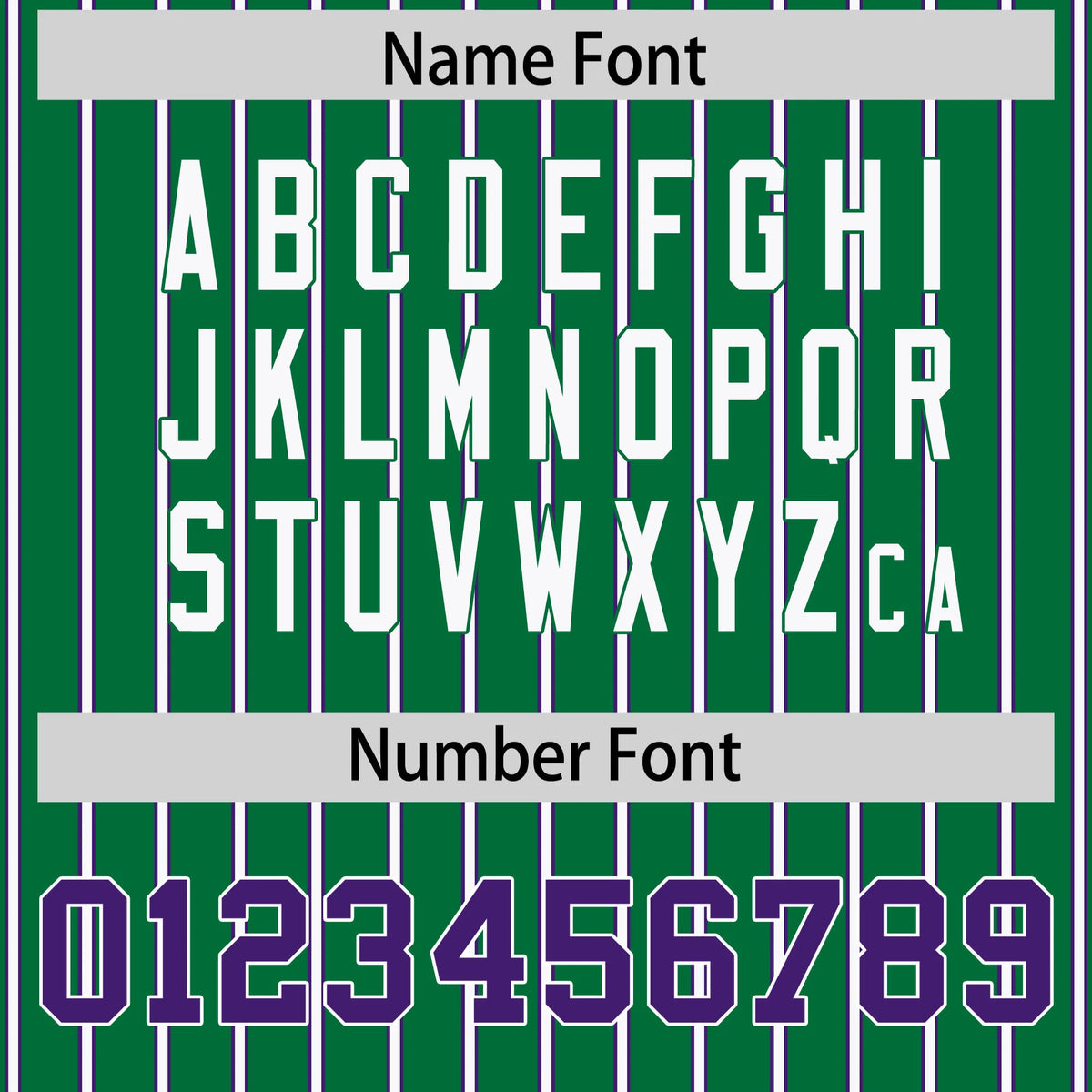 Custom Kelly Green White-Purple Pinstripe Pattern Design Performance T-Shirt