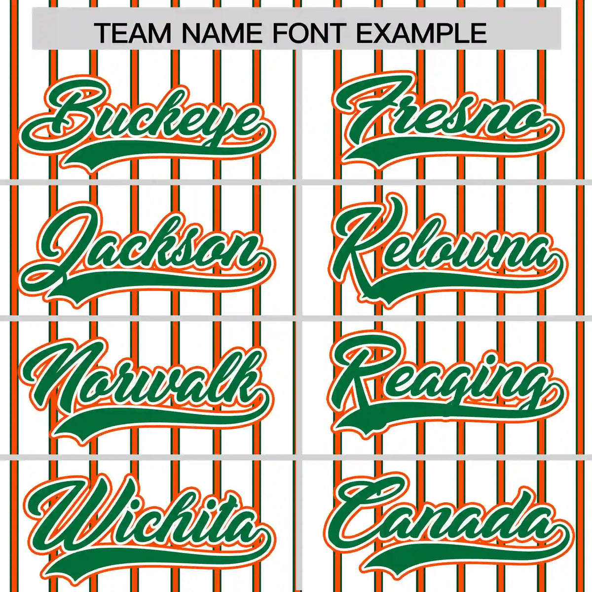 Custom White Orange-Kelly Green Pinstripe Pattern Design Performance T-Shirt