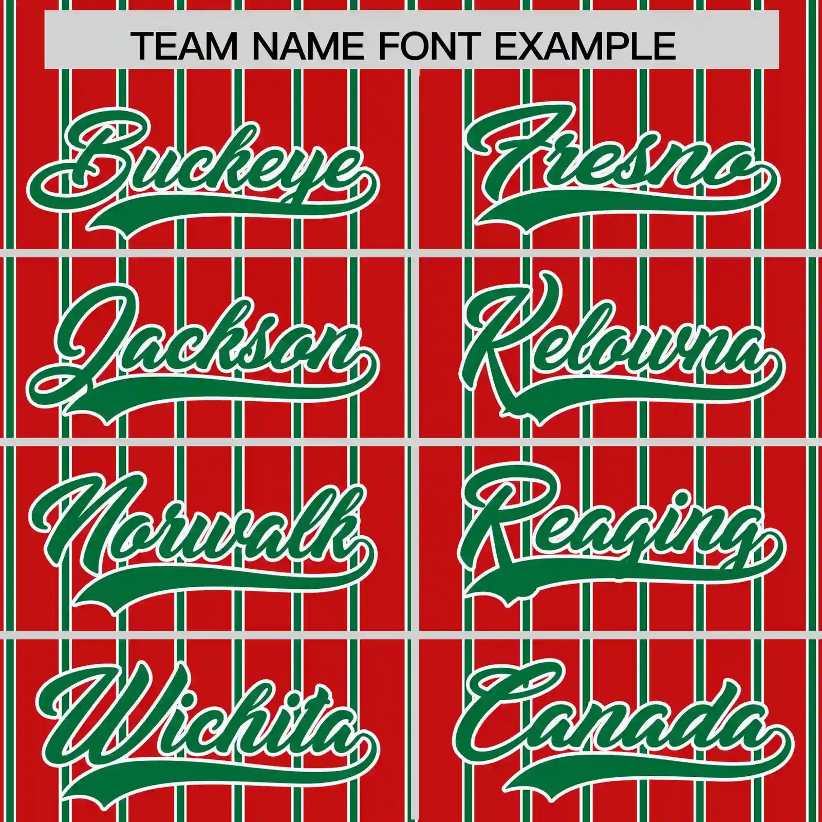 Custom Red White-Kelly Green Pinstripe Pattern Design Performance T-Shirt