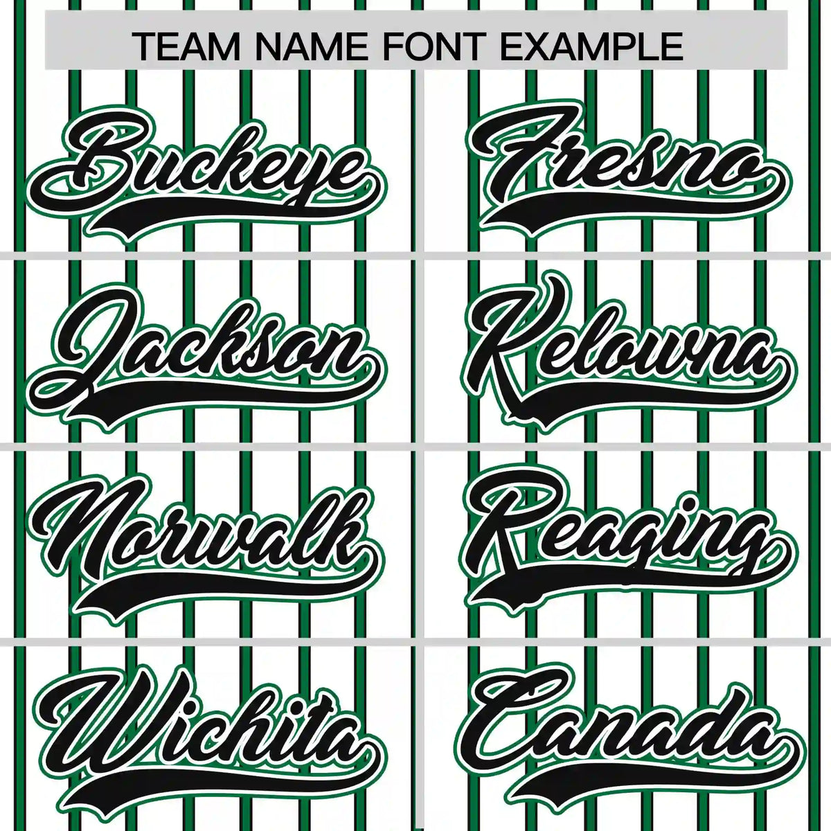 Custom White Black-Kelly Green Pinstripe Pattern Design Performance T-Shirt