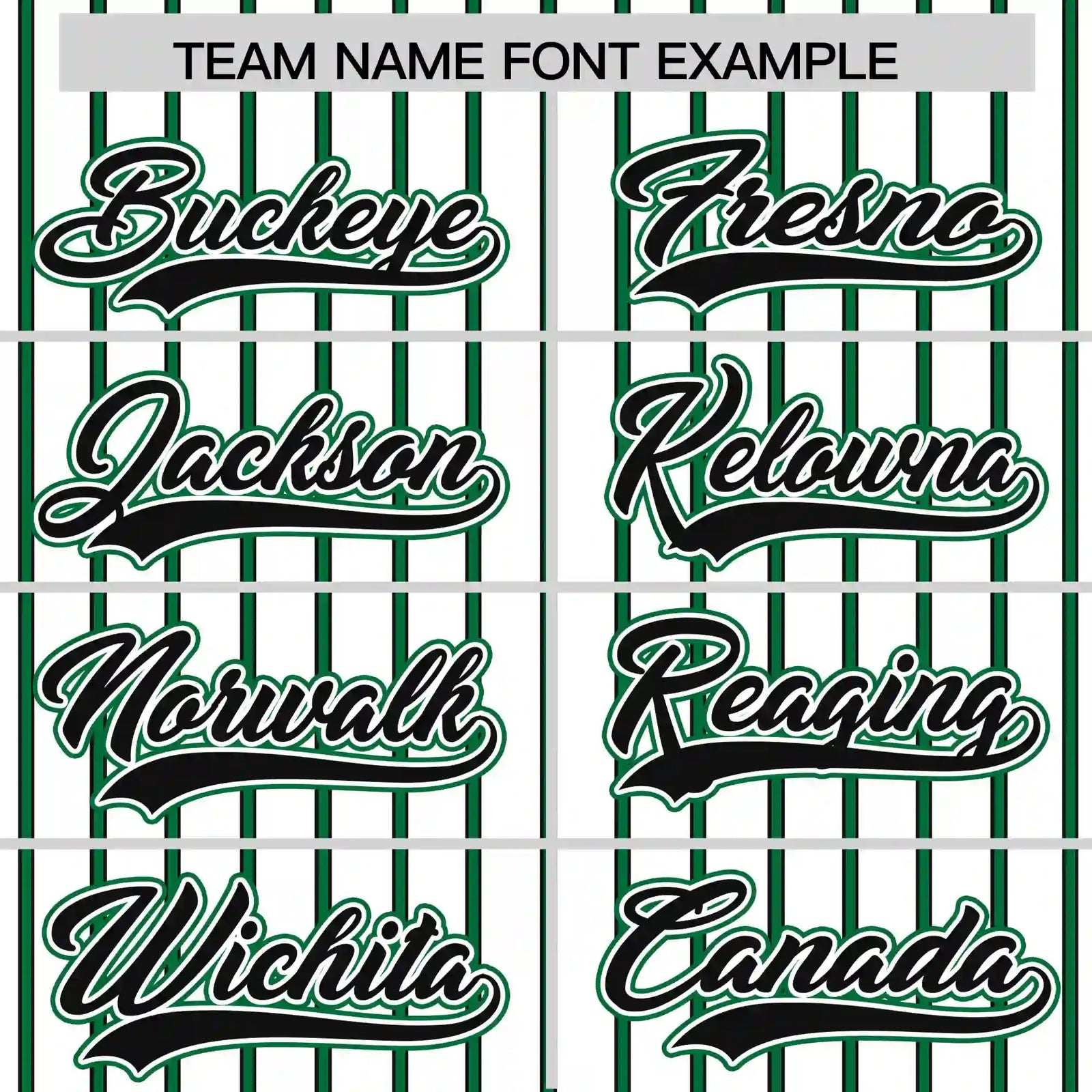 Custom White Black-Kelly Green Pinstripe Pattern Design Performance T-Shirt