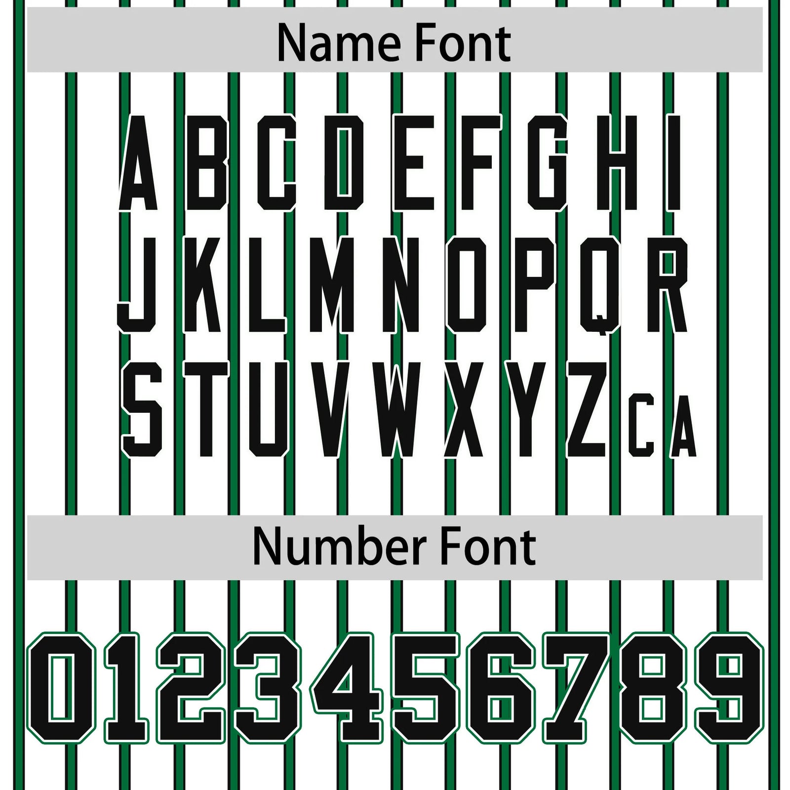 Custom White Black-Kelly Green Pinstripe Pattern Design Performance T-Shirt