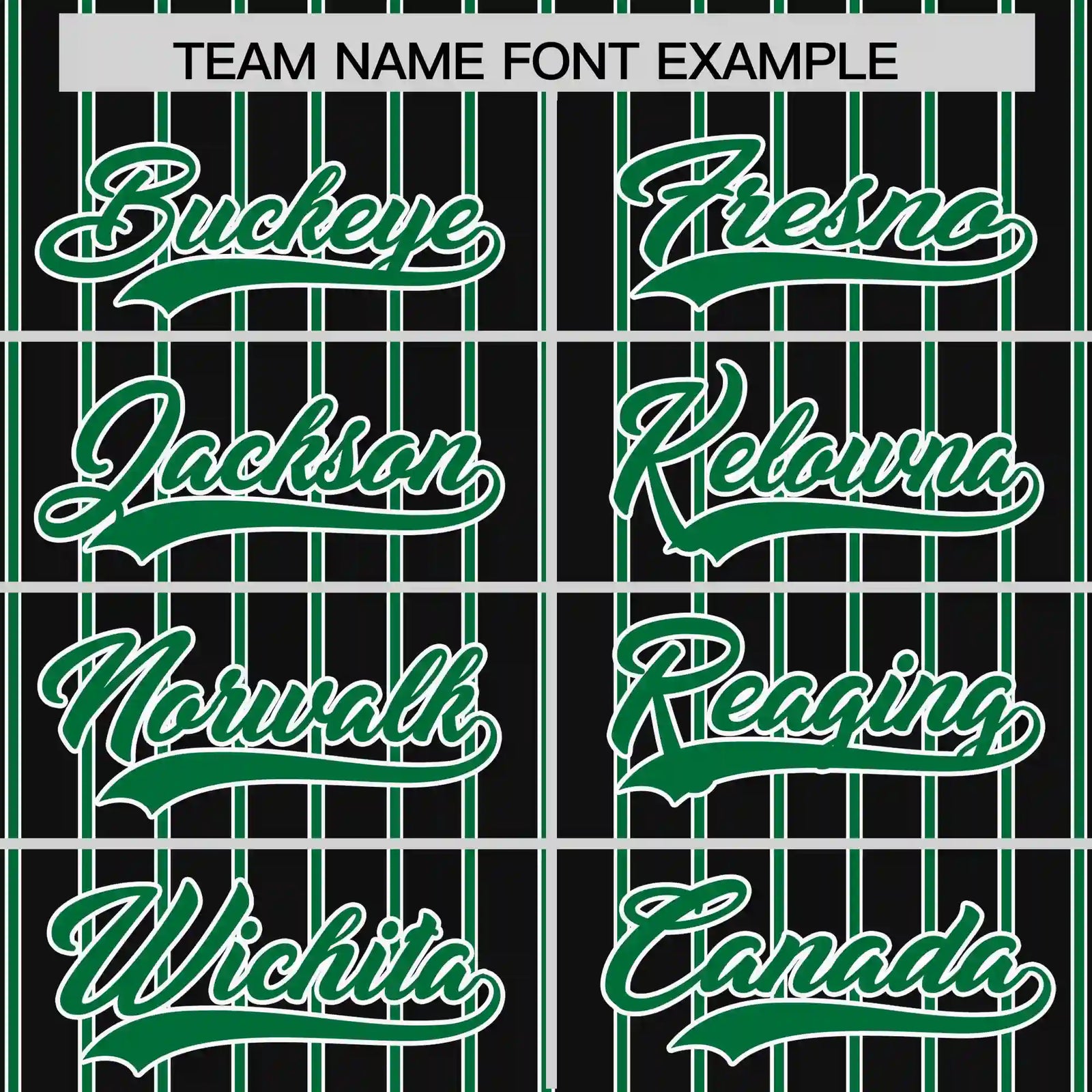 Custom Black White-Kelly Green Pinstripe Pattern Design Performance T-Shirt