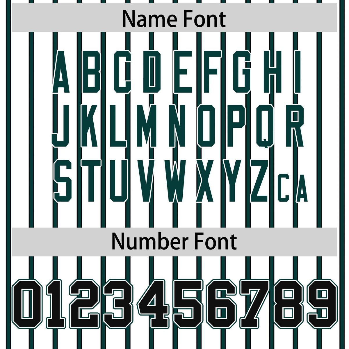 Custom White Black-Midnight Green Pinstripe Pattern Design Performance T-Shirt