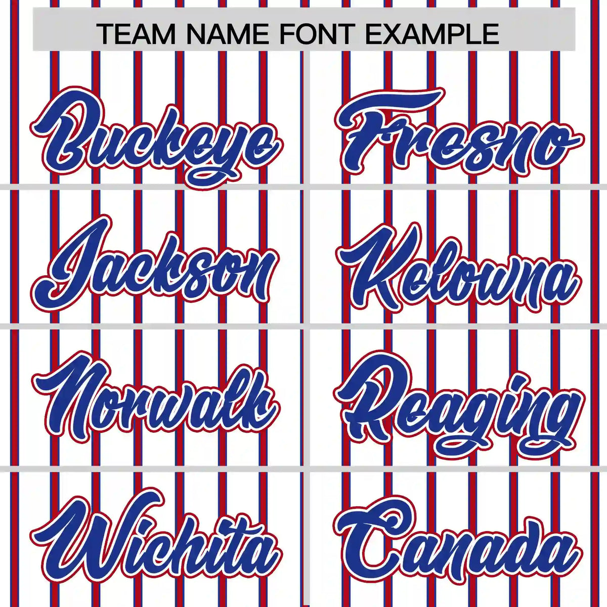 Custom White Royal Blue-Red Pinstripe Pattern Design Performance T-Shirt