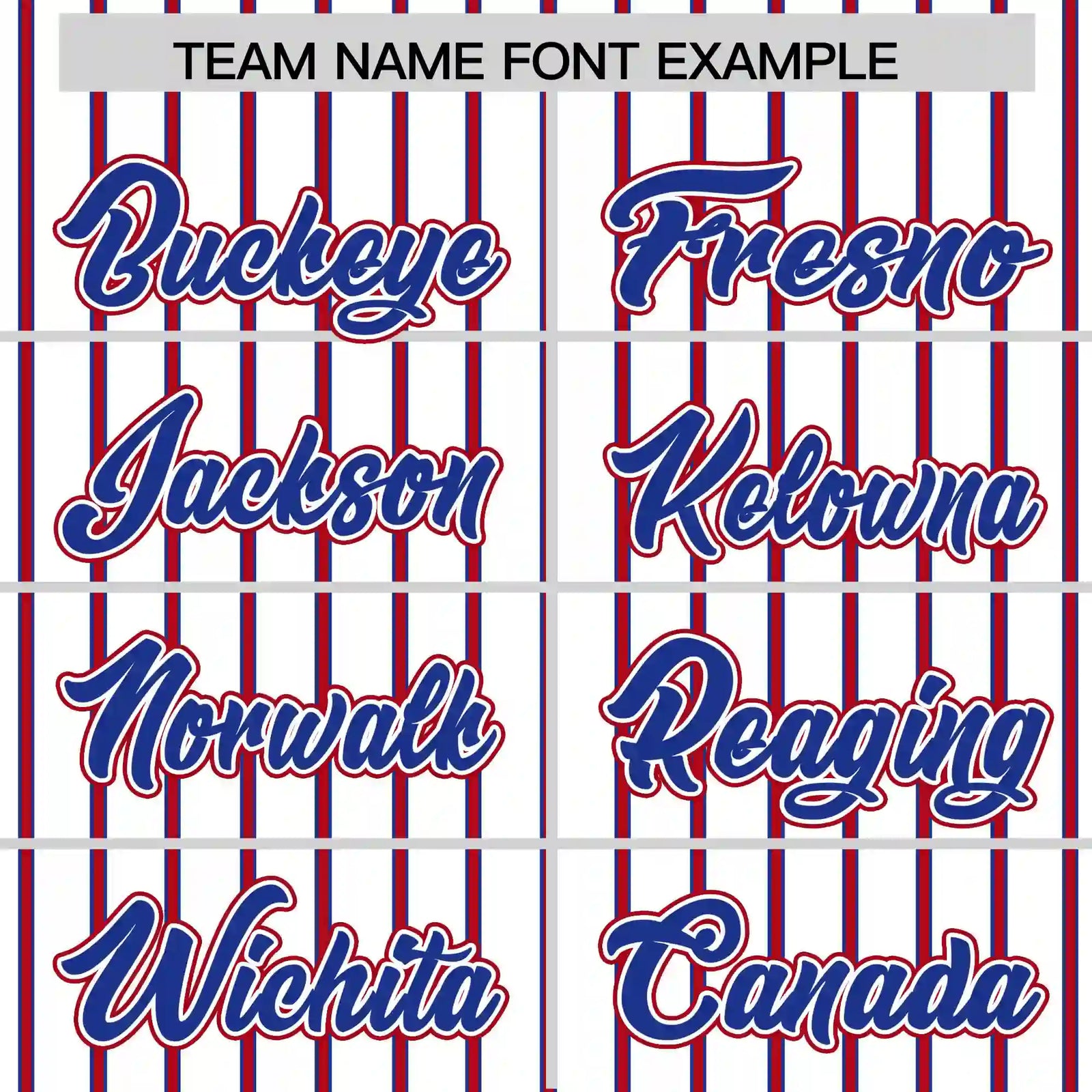 Custom White Royal Blue-Red Pinstripe Pattern Design Performance T-Shirt