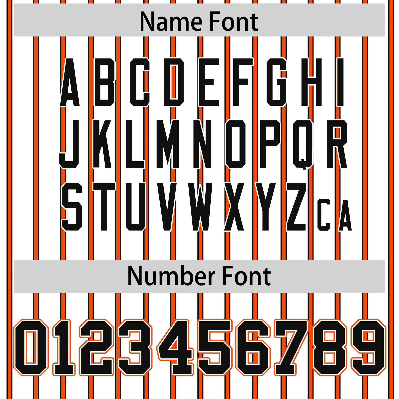 Custom White Black-Orange Pinstripe Pattern Design Performance T-Shirt