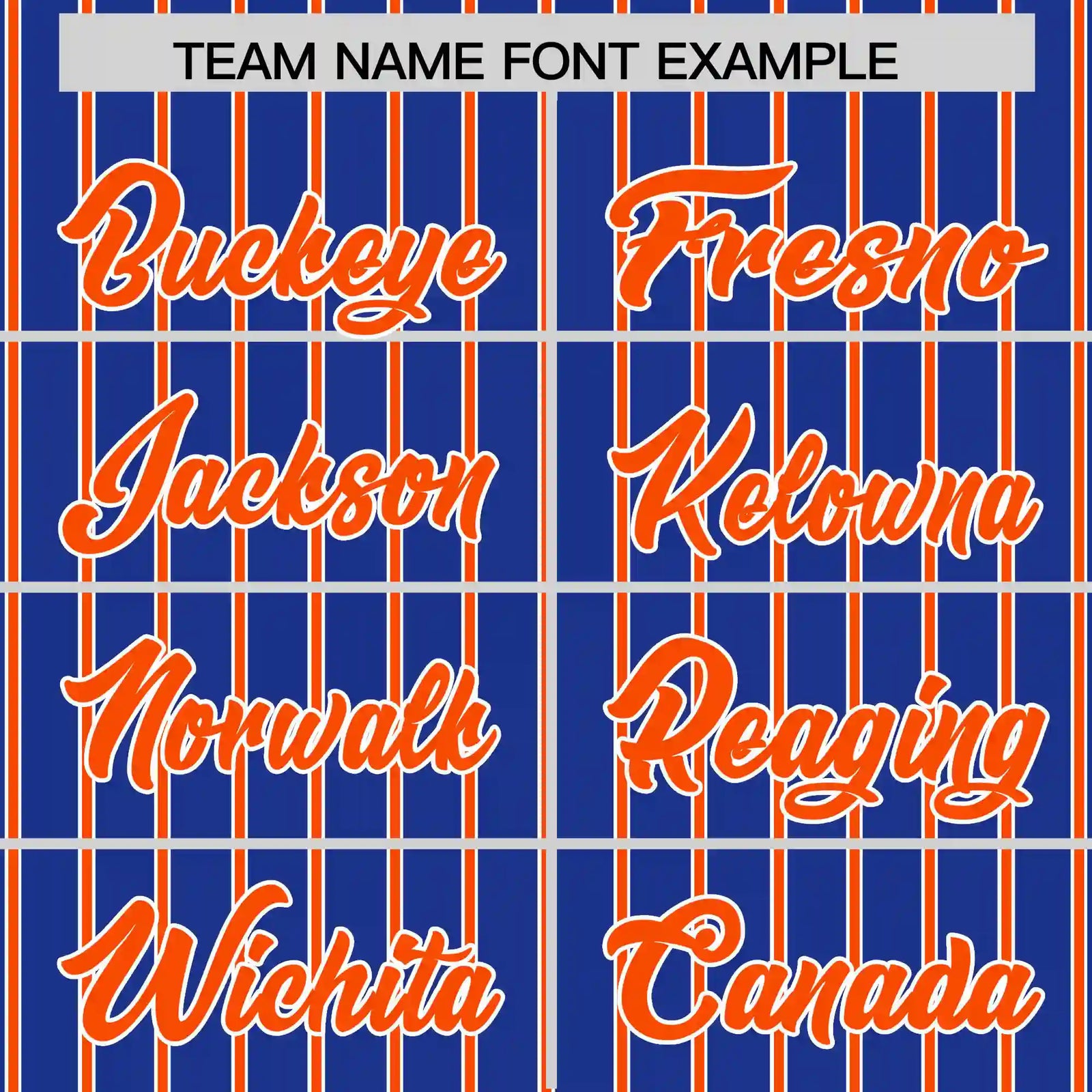 Custom Royal Blue White-Orange Pinstripe Pattern Design Performance T-Shirt