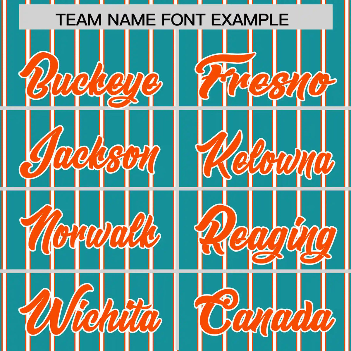 Custom Aqua White-Orange Pinstripe Pattern Design Performance T-Shirt