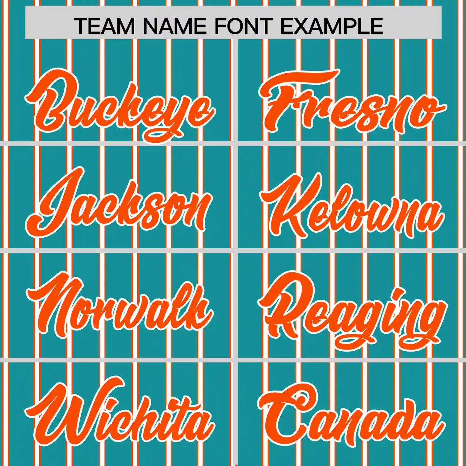 Custom Aqua White-Orange Pinstripe Pattern Design Performance T-Shirt