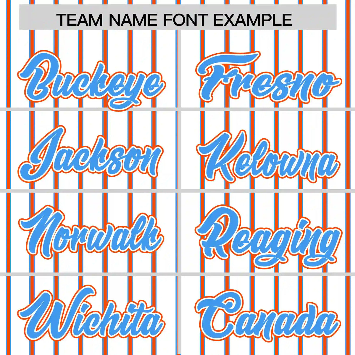 Custom White Powder Blue-Orange Pinstripe Pattern Design Performance T-Shirt