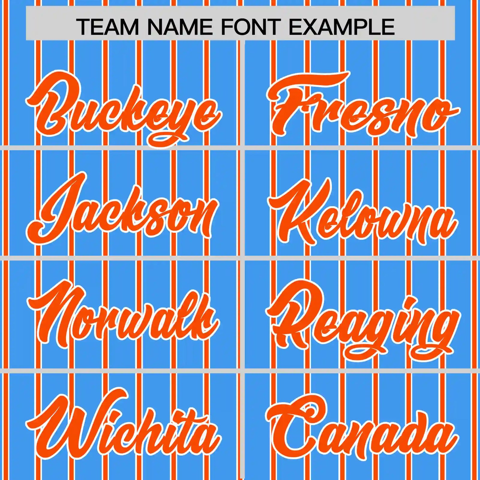 Custom Powder Blue White-Orange Pinstripe Pattern Design Performance T-Shirt
