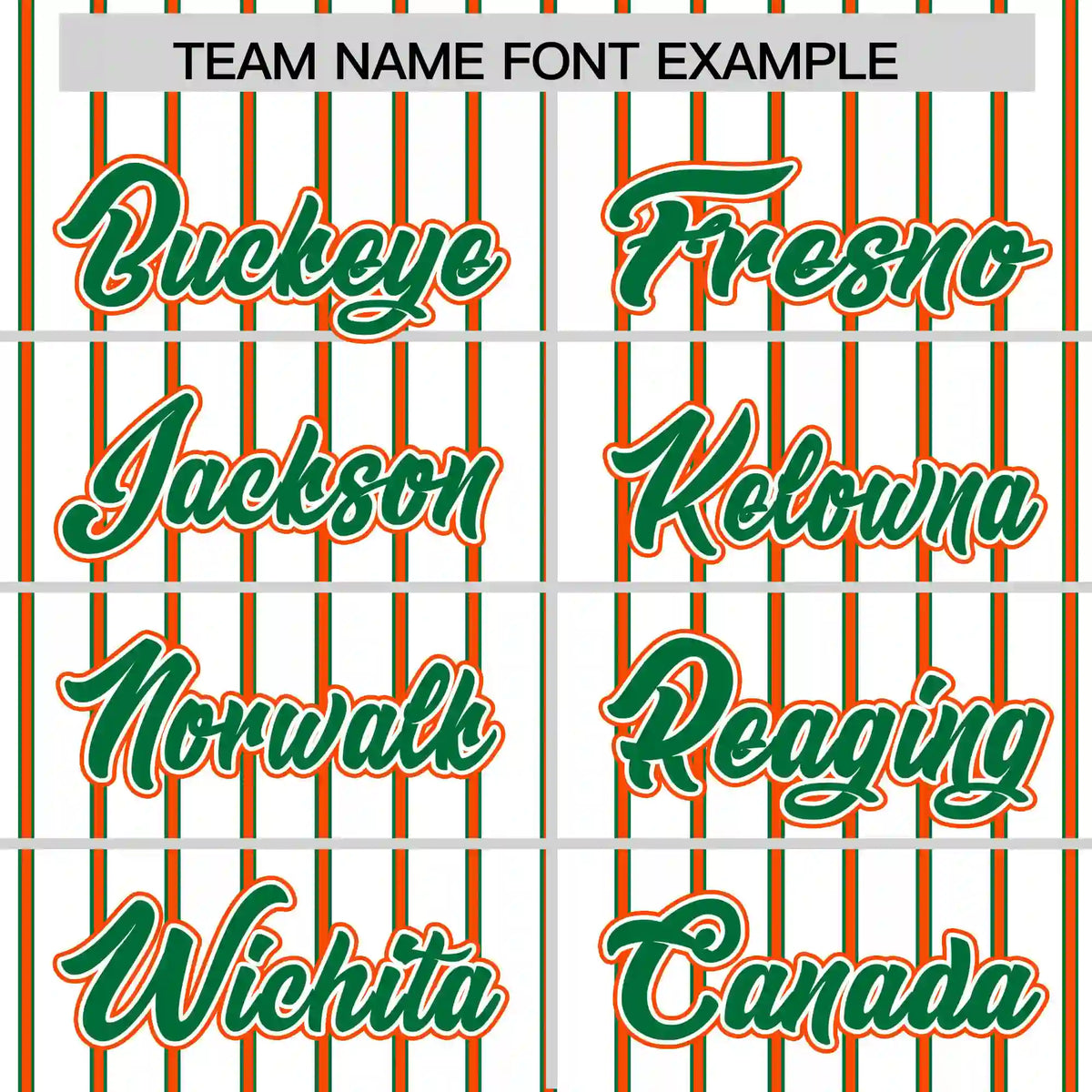 Custom White Kelly Green-Orange Pinstripe Pattern Design Performance T-Shirt