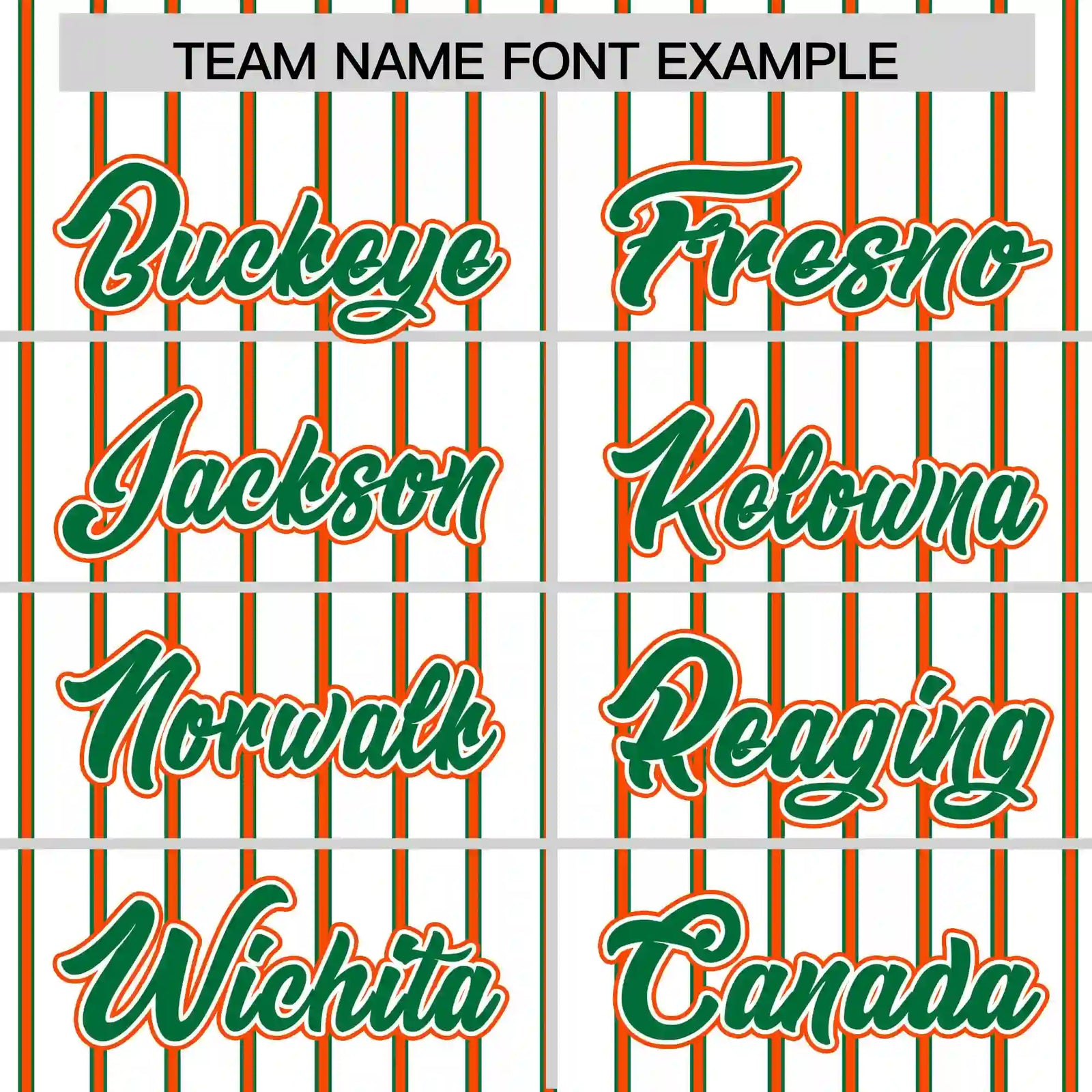Custom White Kelly Green-Orange Pinstripe Pattern Design Performance T-Shirt