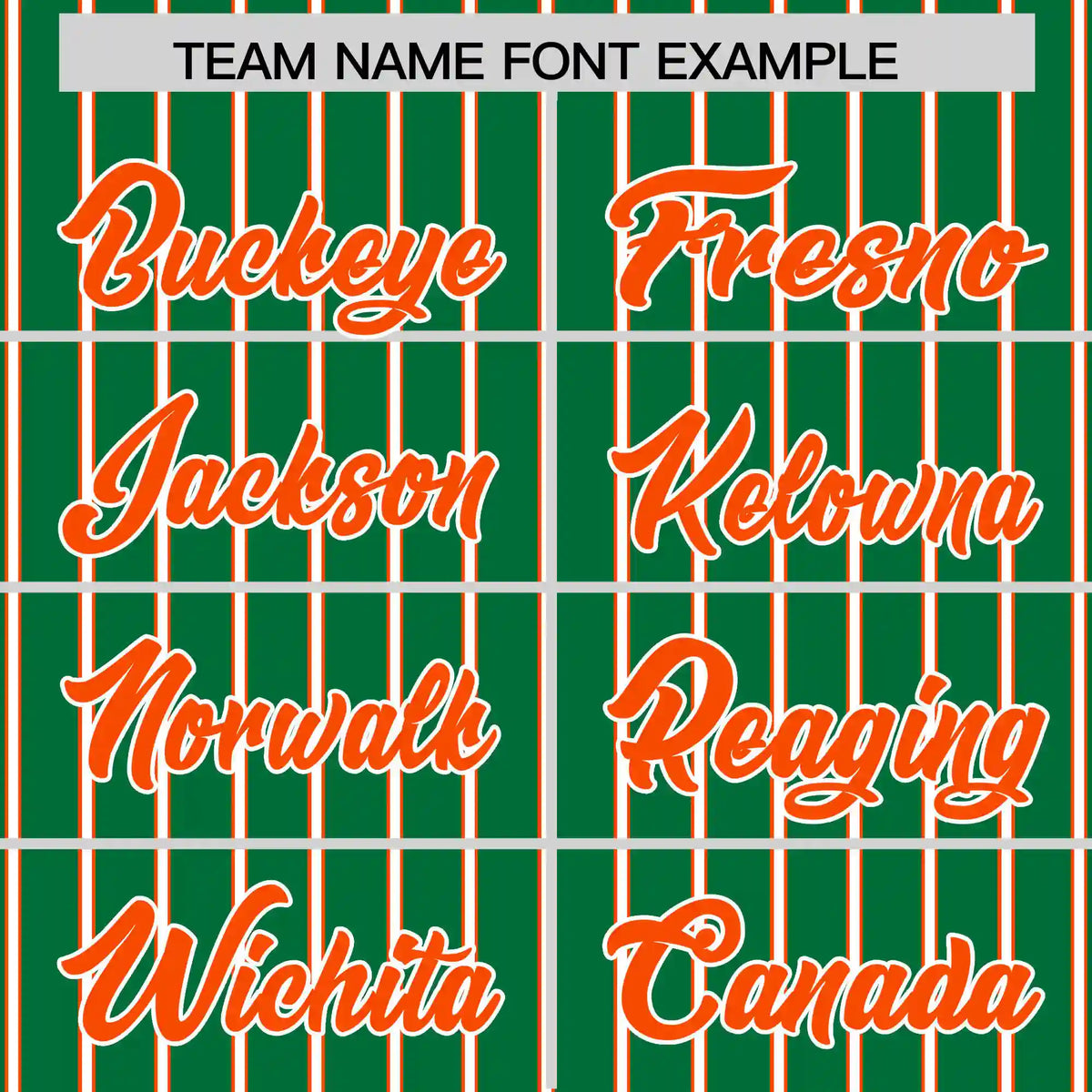 Custom Kelly Green White-Orange Pinstripe Pattern Design Performance T-Shirt