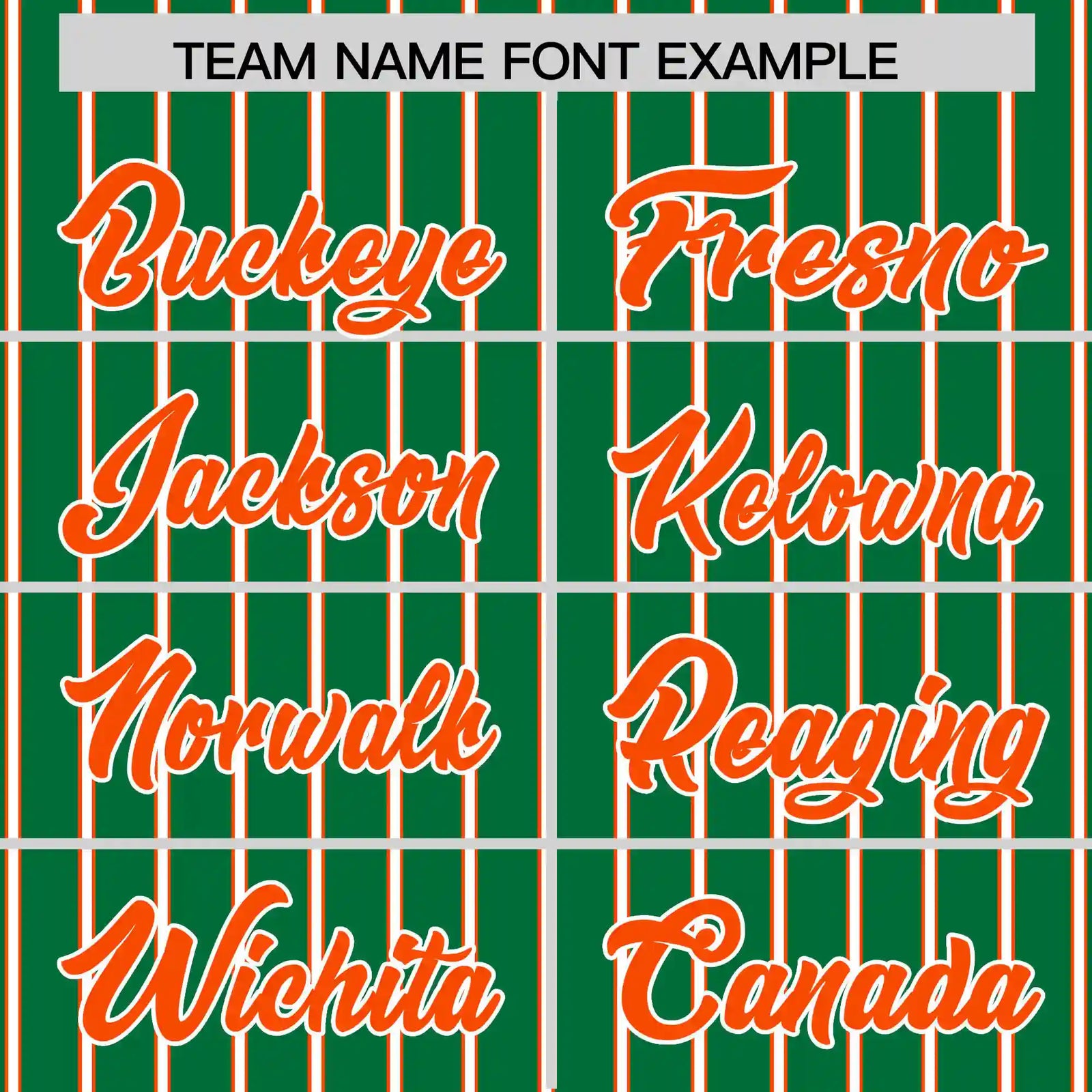 Custom Kelly Green White-Orange Pinstripe Pattern Design Performance T-Shirt