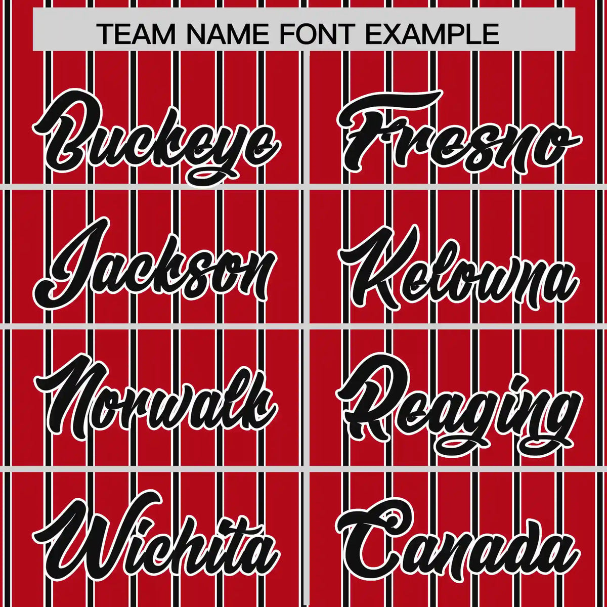 Custom Red White-Black Pinstripe Pattern Design Performance T-Shirt