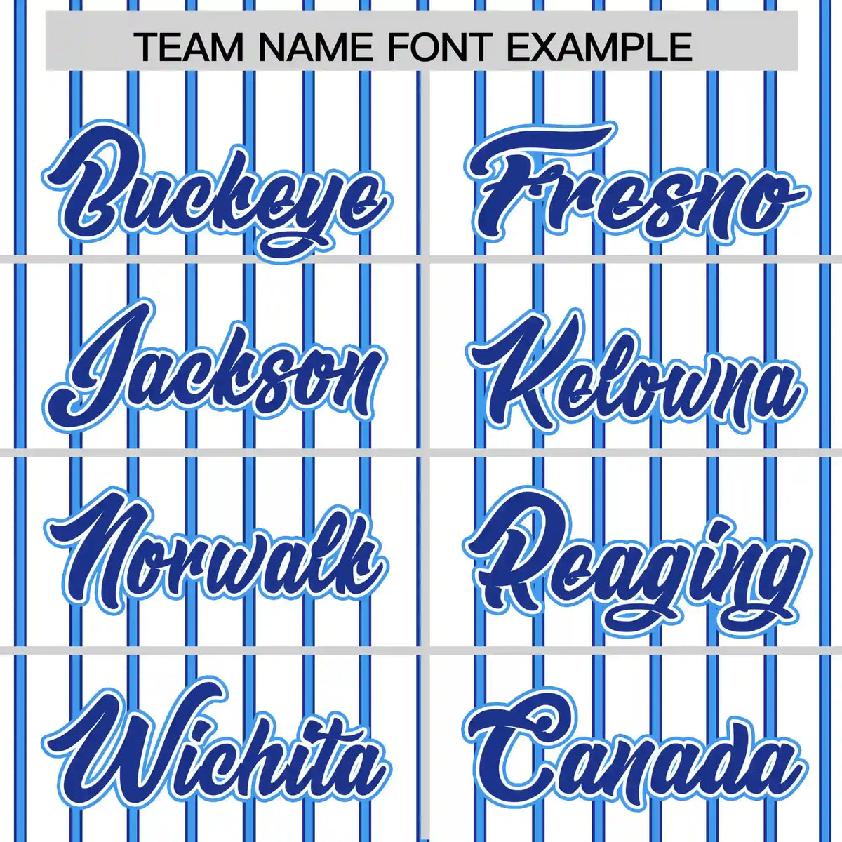 Custom White Royal Blue-Powder Blue Pinstripe Pattern Design Performance T-Shirt