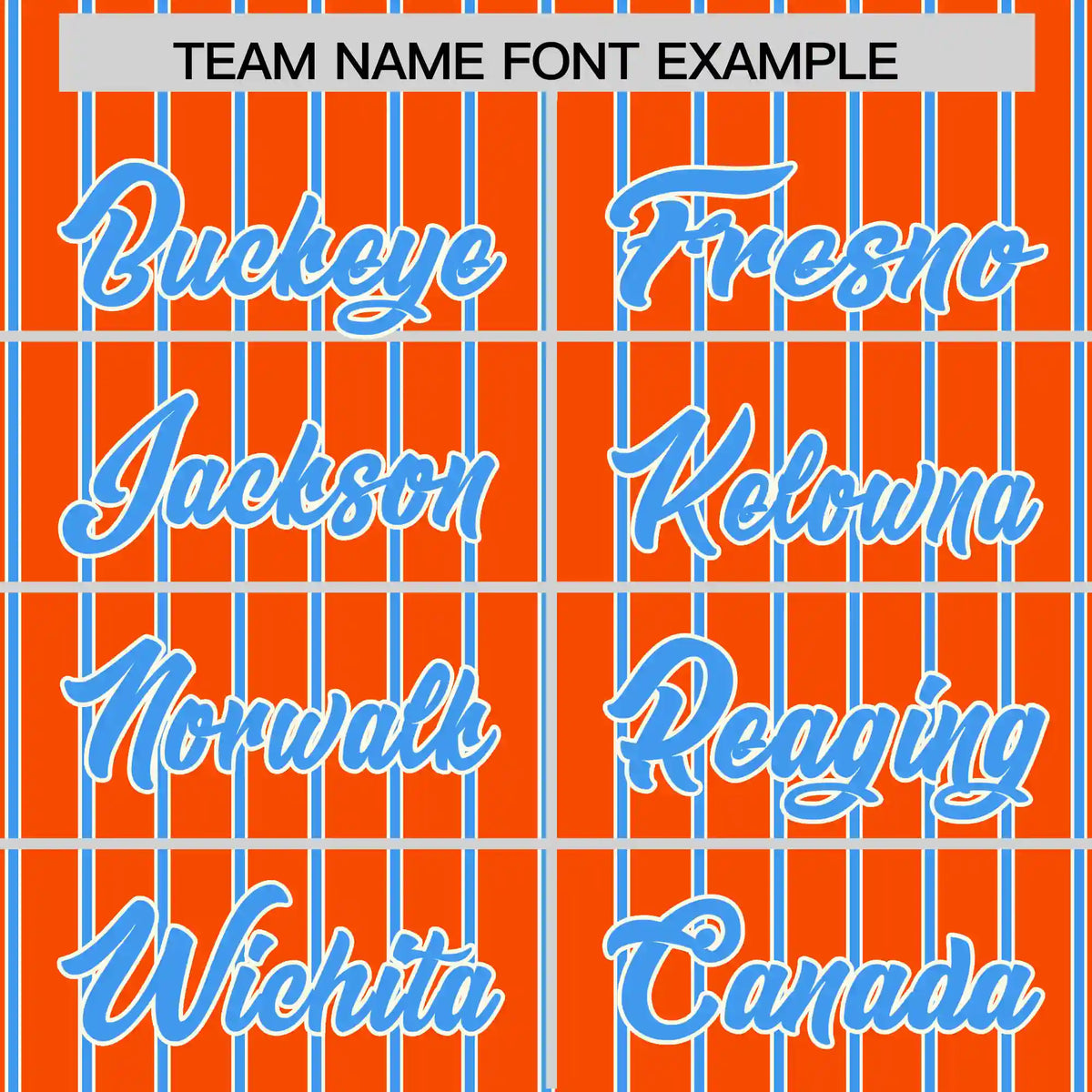 Custom Orange White-Powder Blue Pinstripe Pattern Design Performance T-Shirt