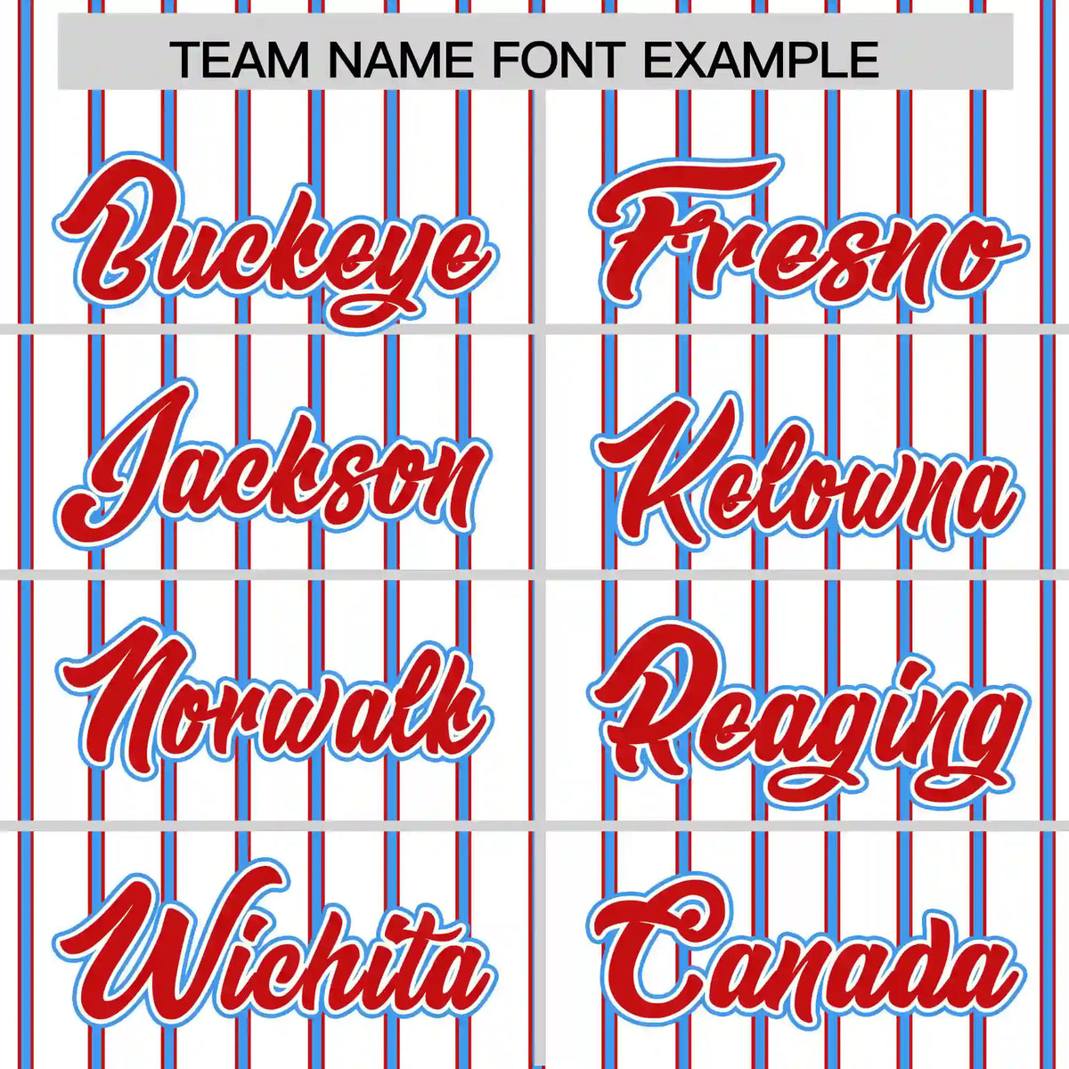 Custom White Red-Powder Blue Pinstripe Pattern Design Performance T-Shirt