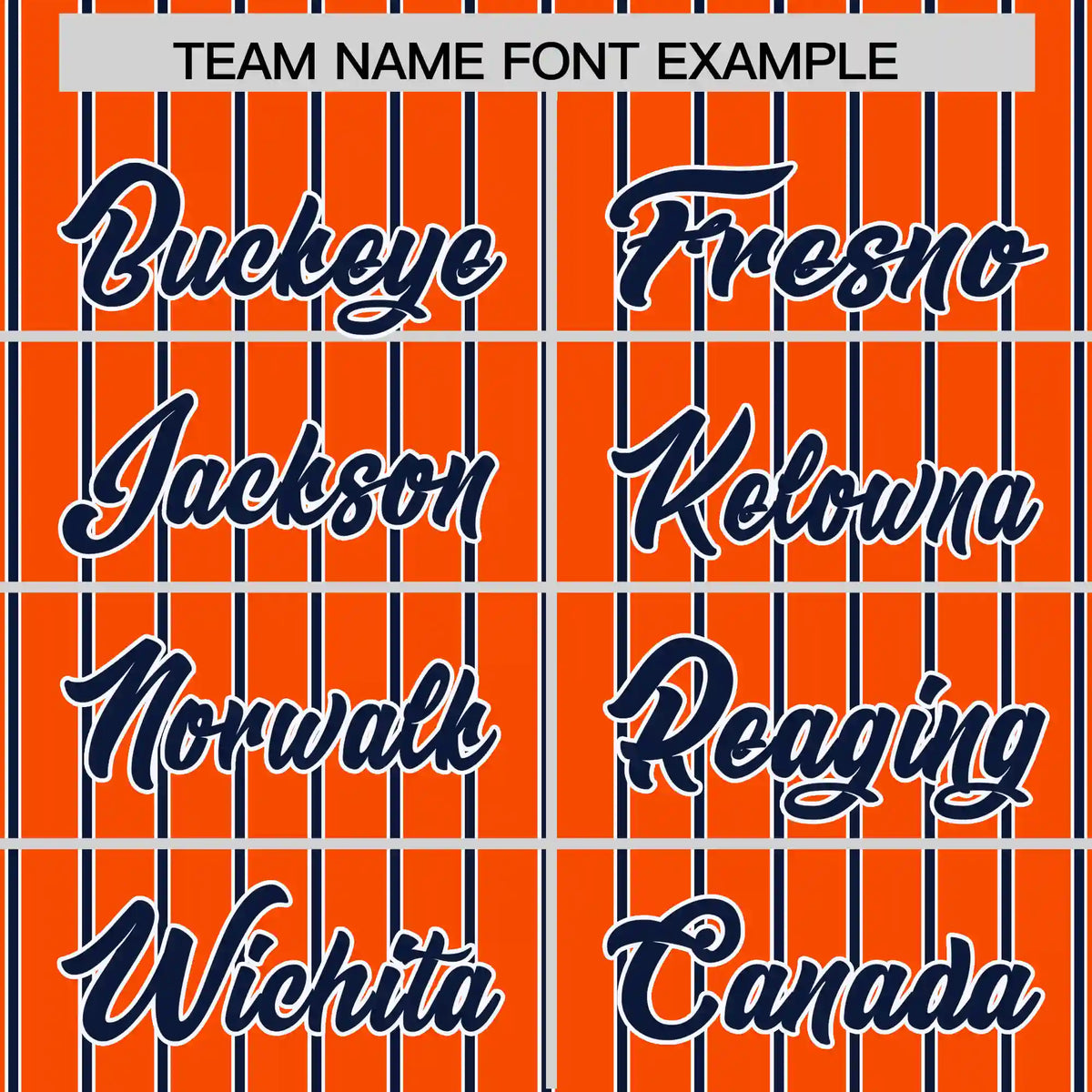 Custom Orange White-Navy Pinstripe Pattern Design Performance T-Shirt
