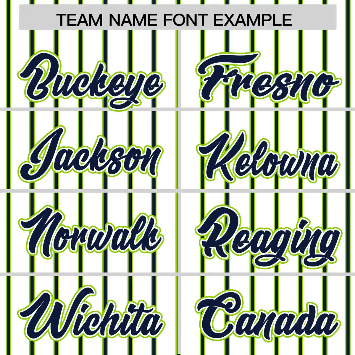 Custom White Neon Green-Navy Pinstripe Pattern Design Performance T-Shirt