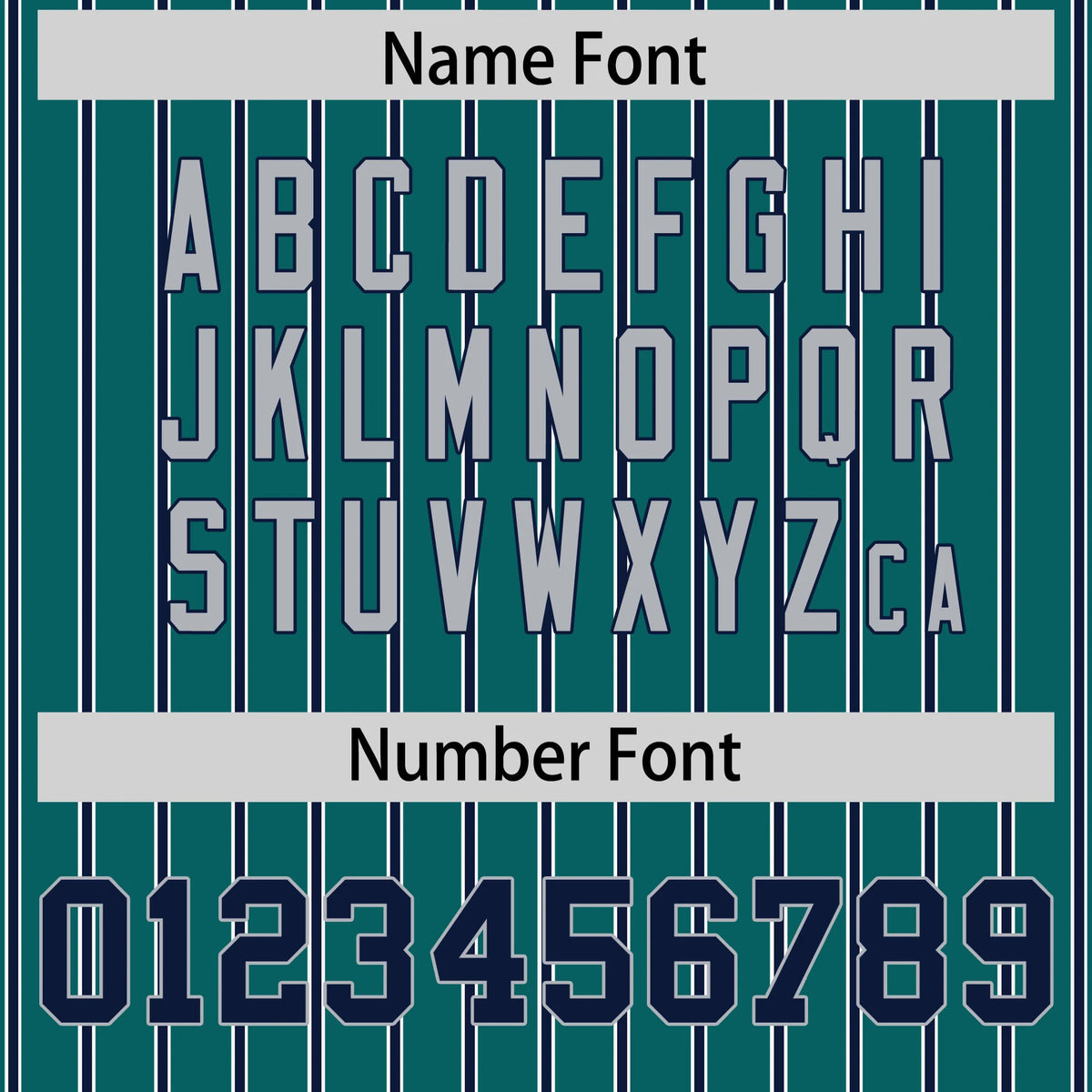 Custom Aqua White-Navy Pinstripe Pattern Design Performance T-Shirt