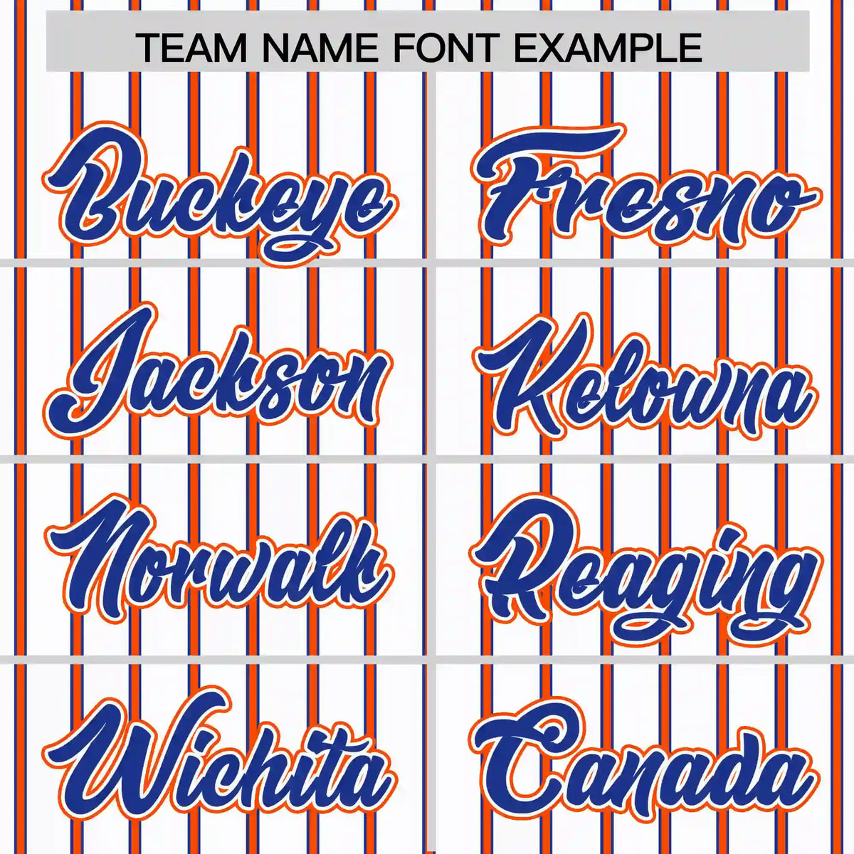 Custom White Orange-Royal Blue Pinstripe Pattern Design Performance T-Shirt